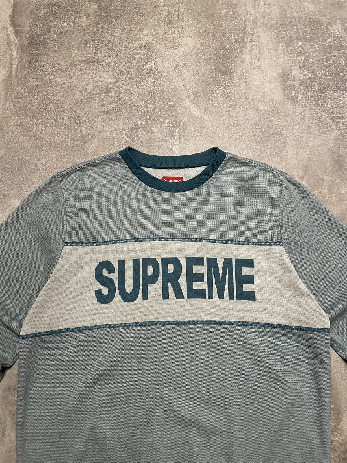 Supreme Supreme Tonal Stripe Logo Crewneck Light Sweater Size US M / EU 48-50 / 2 - 4 Thumbnail