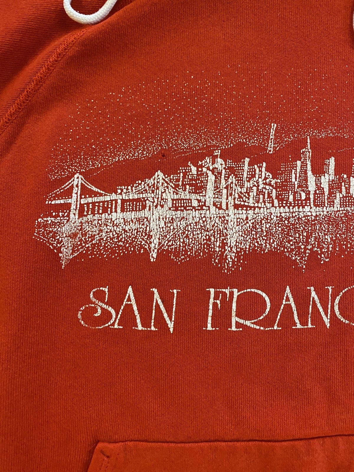 Hanes Vintage 80’s San Francisco Cali Red Raglan Hoodie Sweatshirt Size US S / EU 44-46 / 1 - 3 Thumbnail