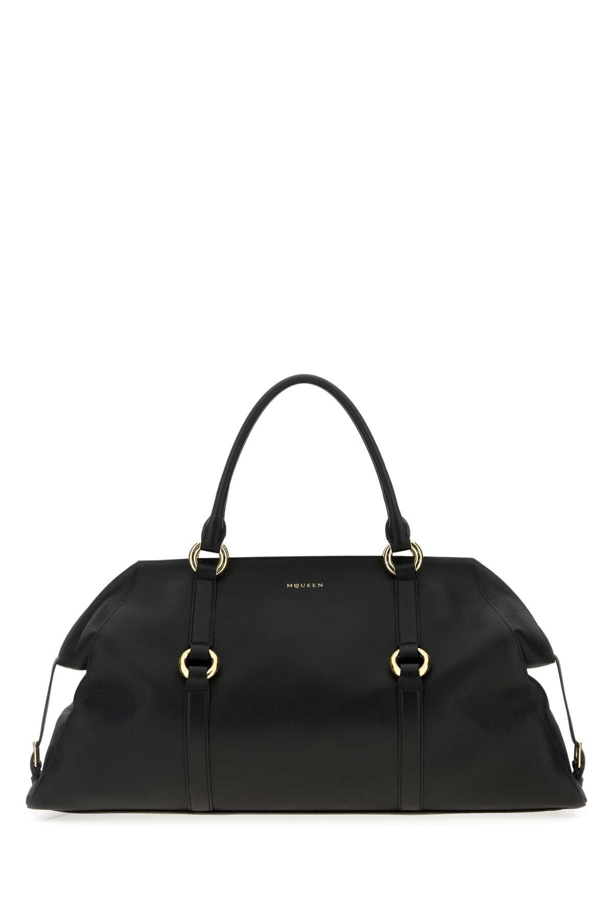 Alexander McQueen Black Leather Farringdon Maxi Handbag Size ONE SIZE - 1 Thumbnail