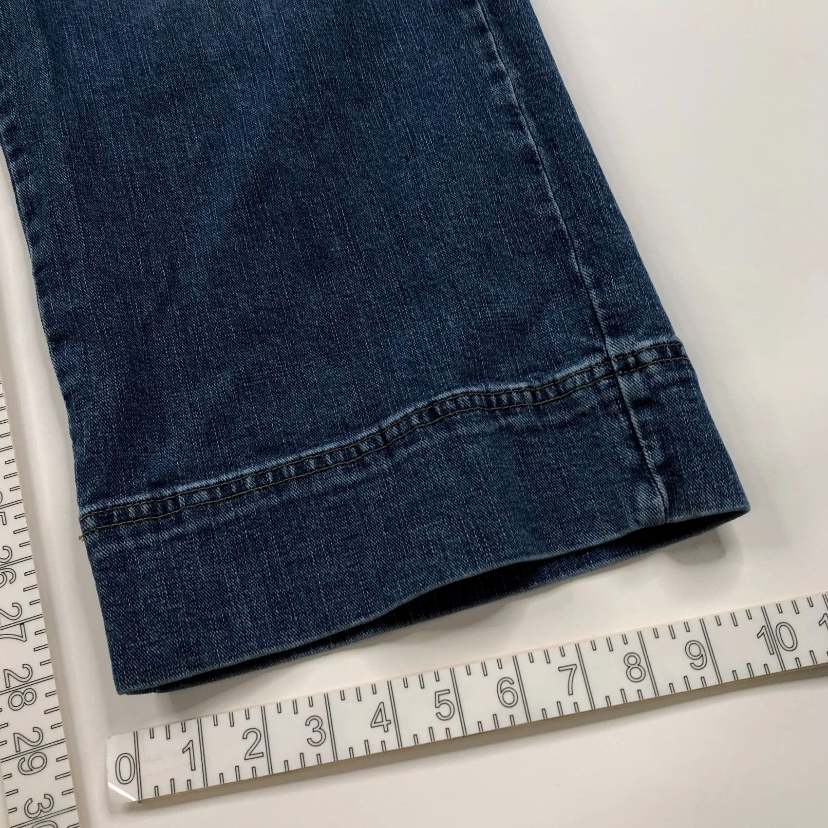 Lee Lee Denim Jeans 90s Wide-Leg 6 Short 26W 28L Blue Cotton Elastane Regular Mens Womens 5-Pocket Rise High Vintage No Size 28" / US 6 / IT 42 - 7 Thumbnail