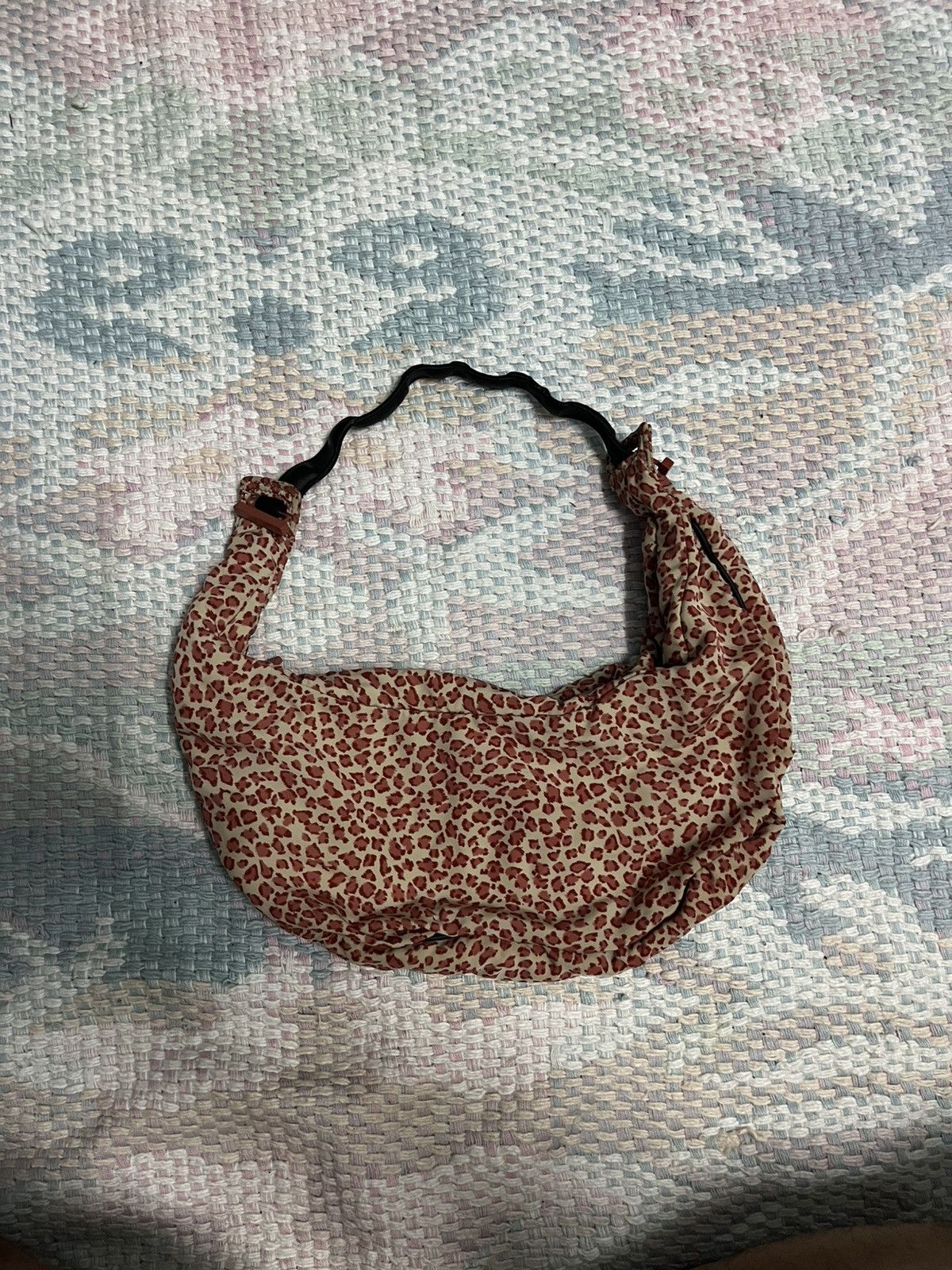 Bottega Veneta Bottega Veneta Braune Nylon-Hobo-Tasche mit Leopardenmuster Size ONE SIZE - 1 Thumbnail