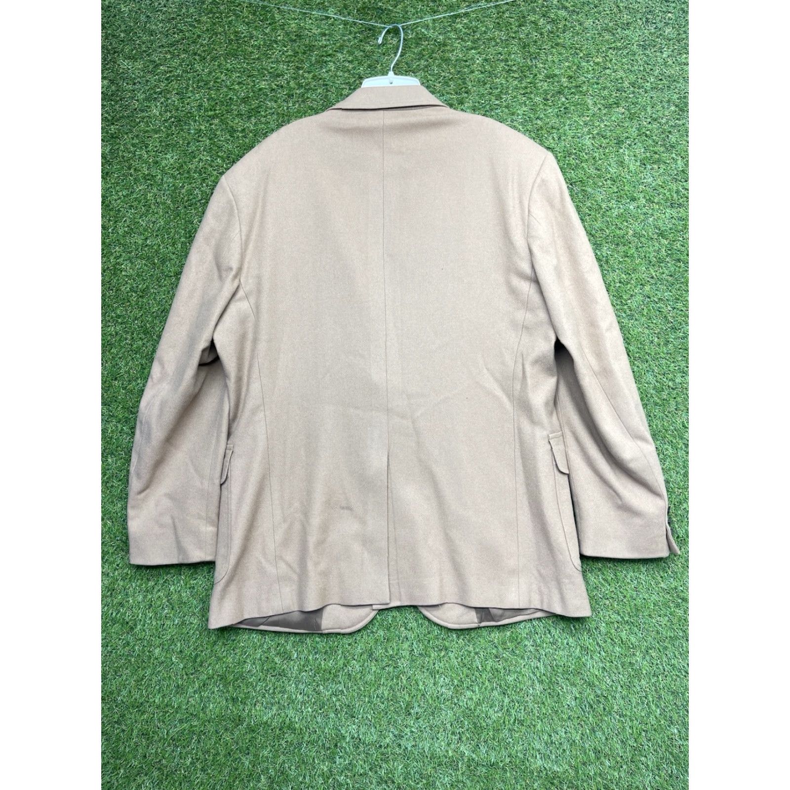 Pendleton VINTAGE Pendleton Blazer Mens 46 Long Wool Beige Sport Coat Jacket Vented Modern Size 46R - 2 Thumbnail