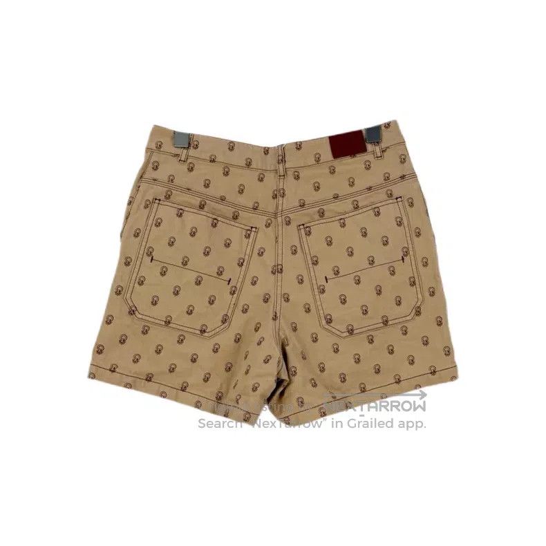 Hermes Hermes Khaki Full Logo Leather Tag Denim Cotton Shorts Size 25" / US 0 / IT 36 - 2 Thumbnail