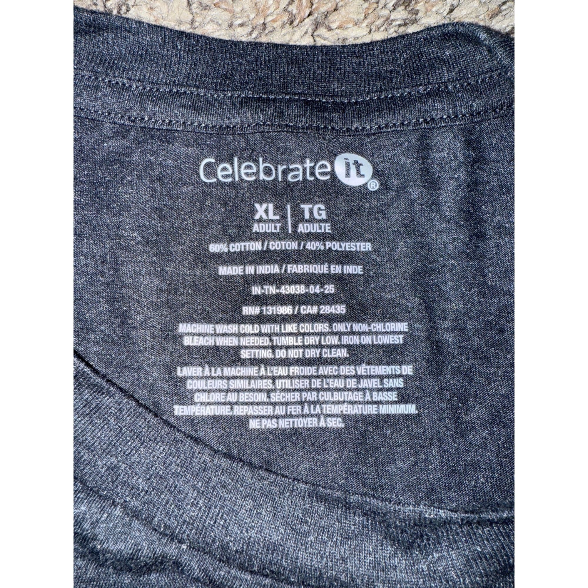 Other Celebrate It Skeleton Graphic T-Shirt XL Adult Cotton/Polyes Size XL / US 12-14 / IT 48-50 - 3 Thumbnail