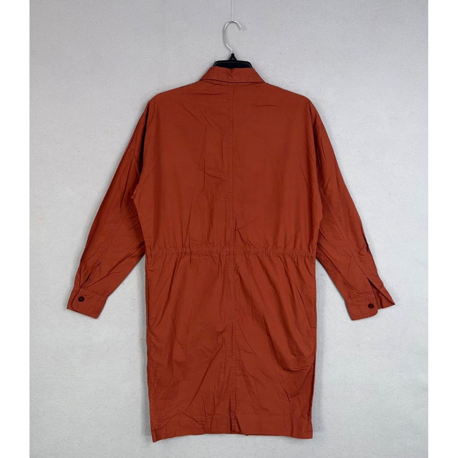 J.Crew VINTAGE J.CREW Shirt Dress Womens 4 Orange 90s Preppy Classic Casual Workwear Knee Length Long Sleeve Button Front Collared Womens 4 Size S / US 4 / IT 40 - 5 Thumbnail