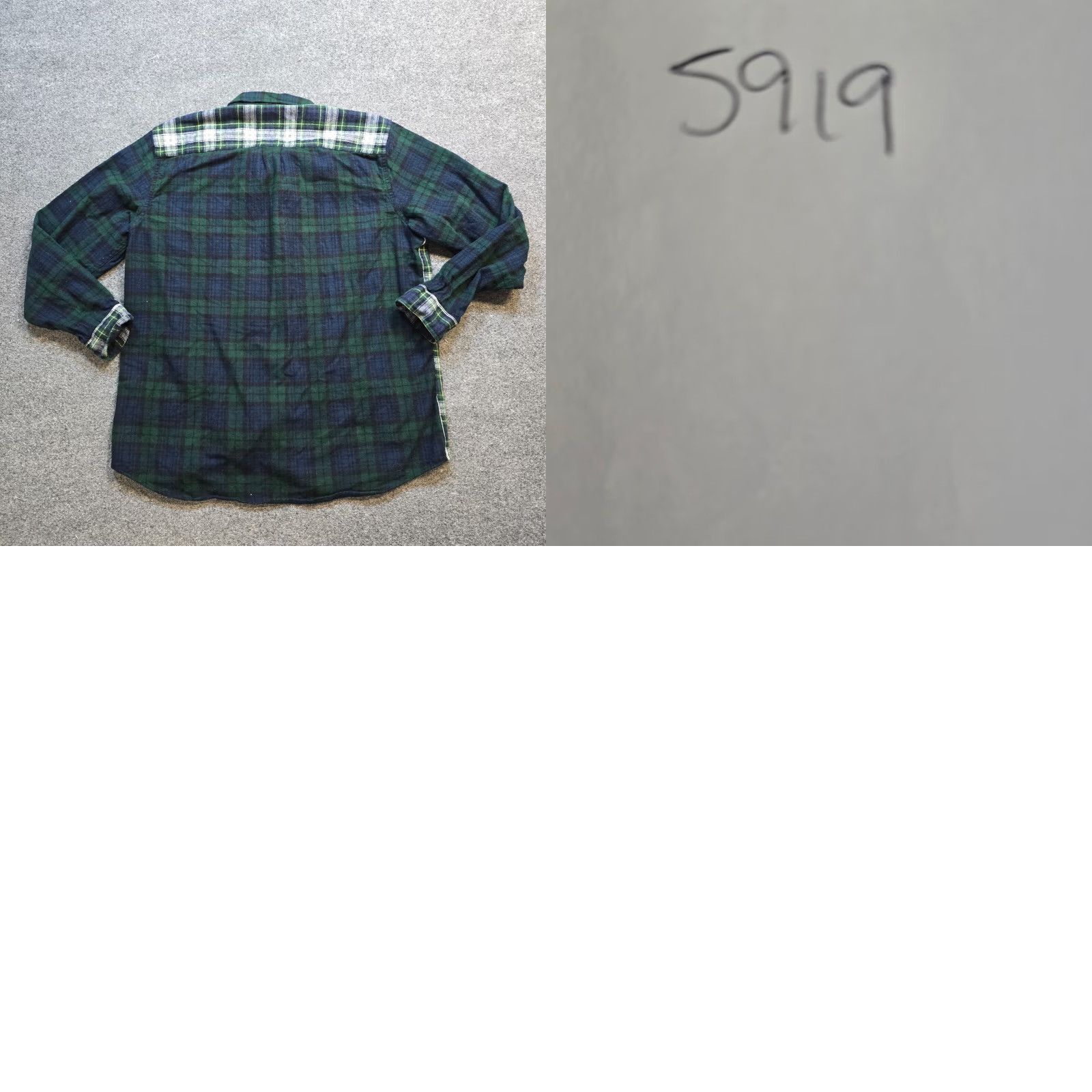 Vintage LL Bean Shirt Men Large Green Black Watch Plaid Patchwork Flannel Casual Outdoor Button-Up Long Sleeve Size US L / EU 52-54 / 3 - 8 Thumbnail