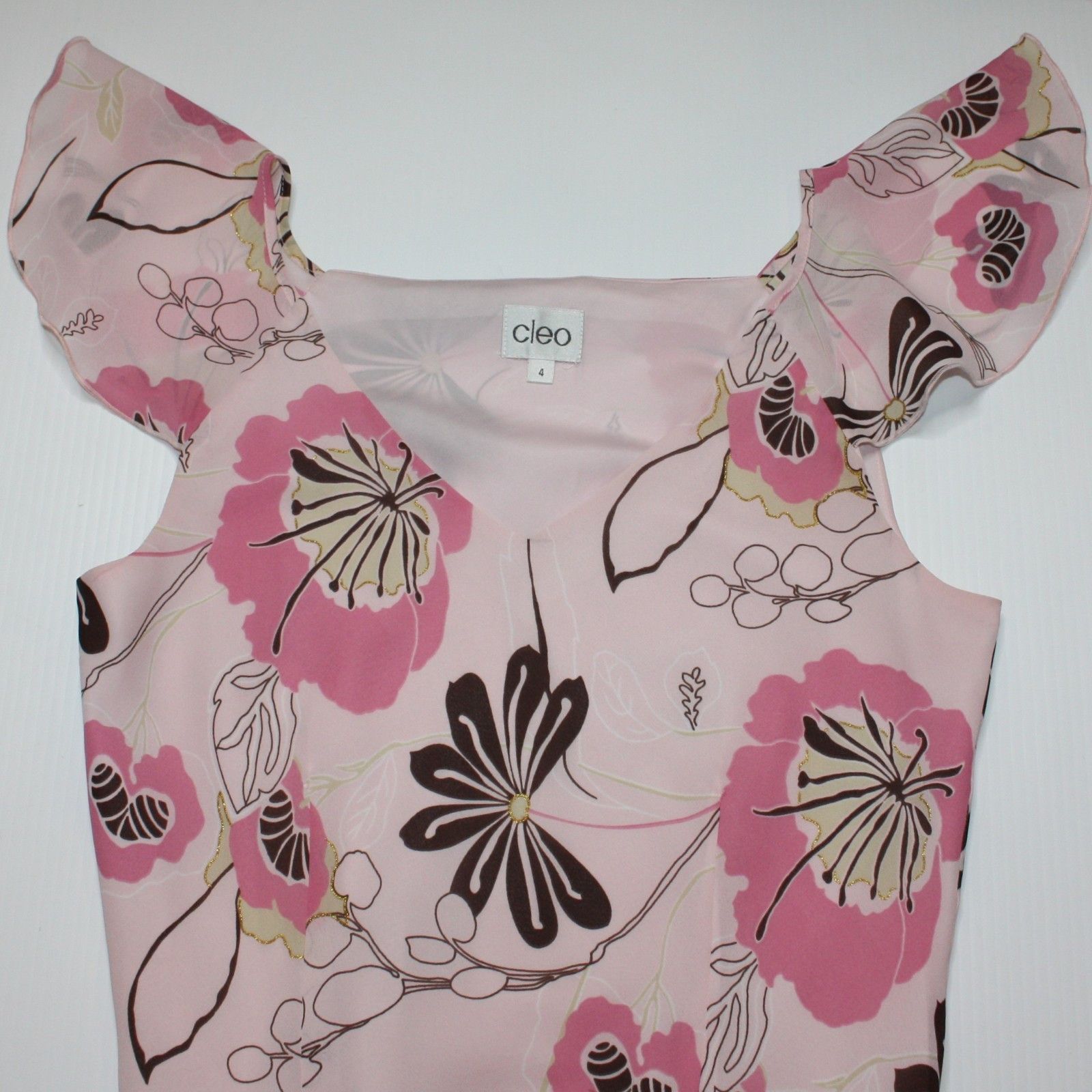 Other Cleo Women's Soft Pink Floral Dress in size US 4 Size S / US 4 / IT 40 - 4 Thumbnail