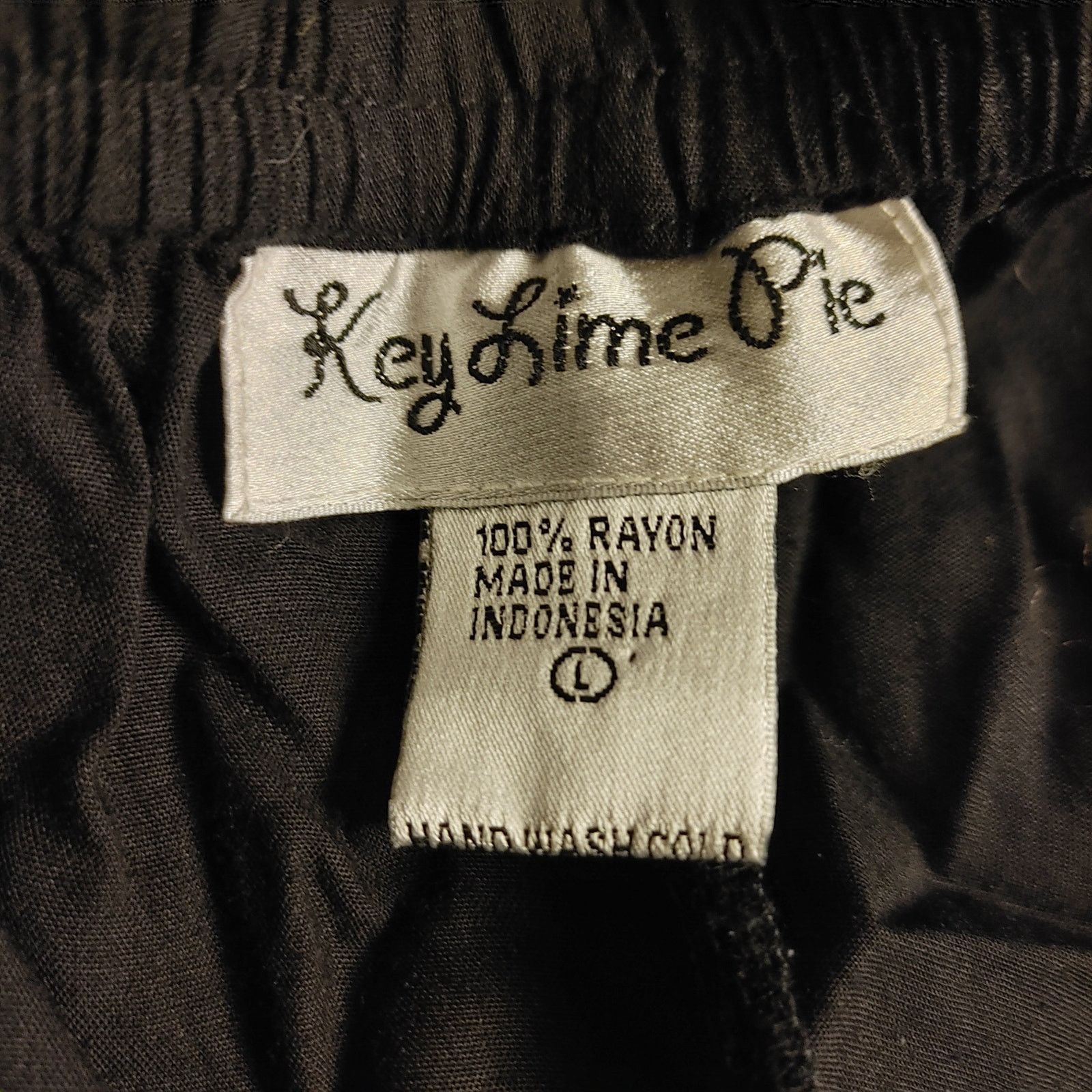 Other Women L KeyLimePie Black Loungewear Floral Print Track Pant Size 32" / US 10 / IT 46 - 3 Thumbnail