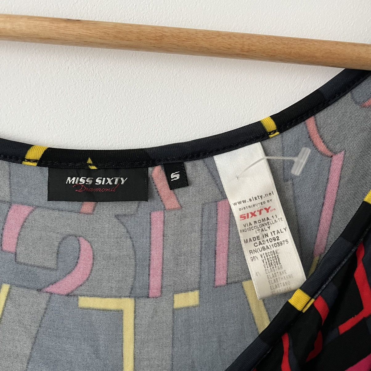 Miss Sixty Vintage Miss Sixty Monogram Dress Y2K Bodycon Logo Print Size S / US 4 / IT 40 - 3 Thumbnail
