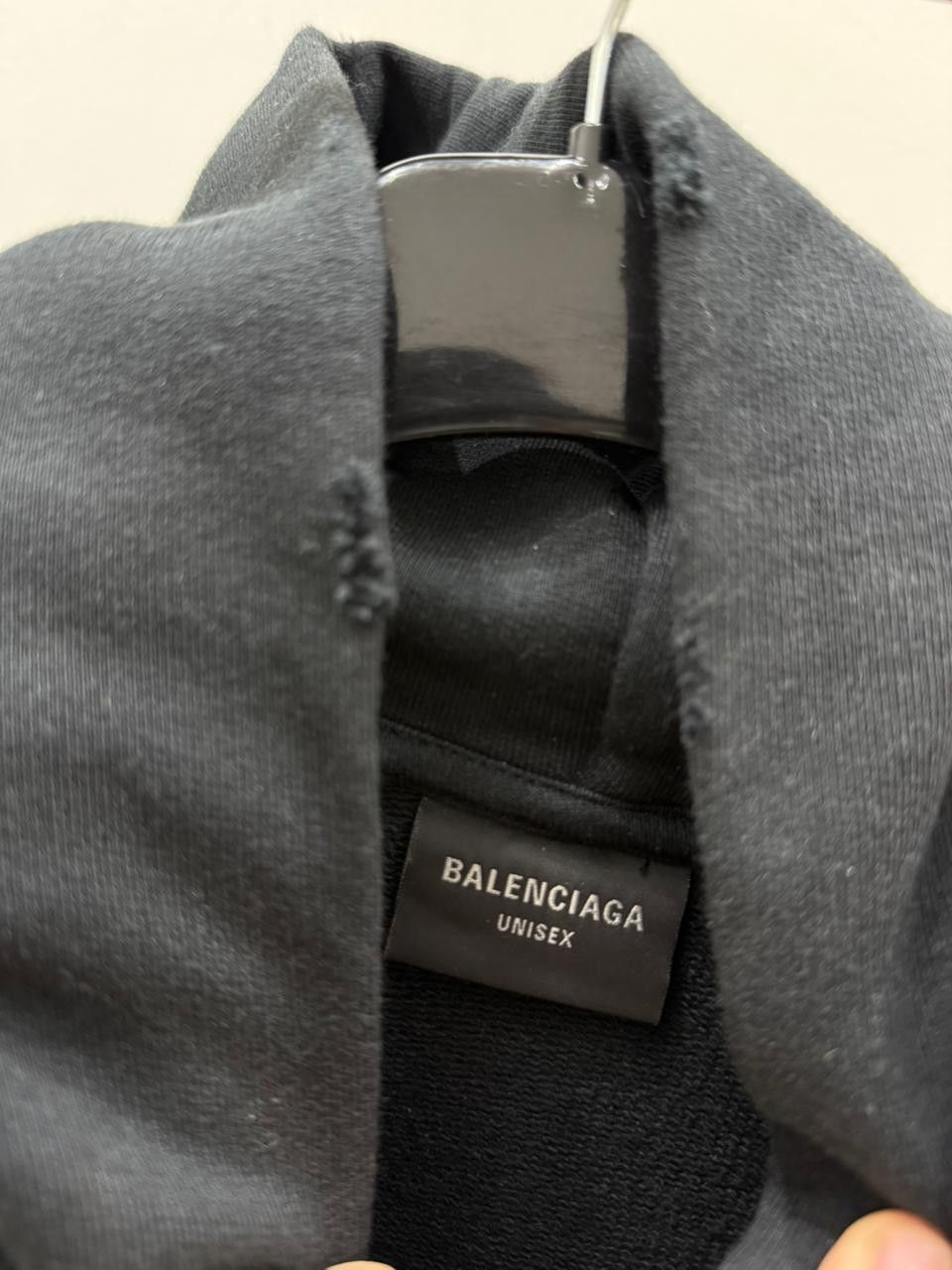 Balenciaga CC28 Distressed Hoodie in Black Size US S / EU 44-46 / 1 - 2 Thumbnail