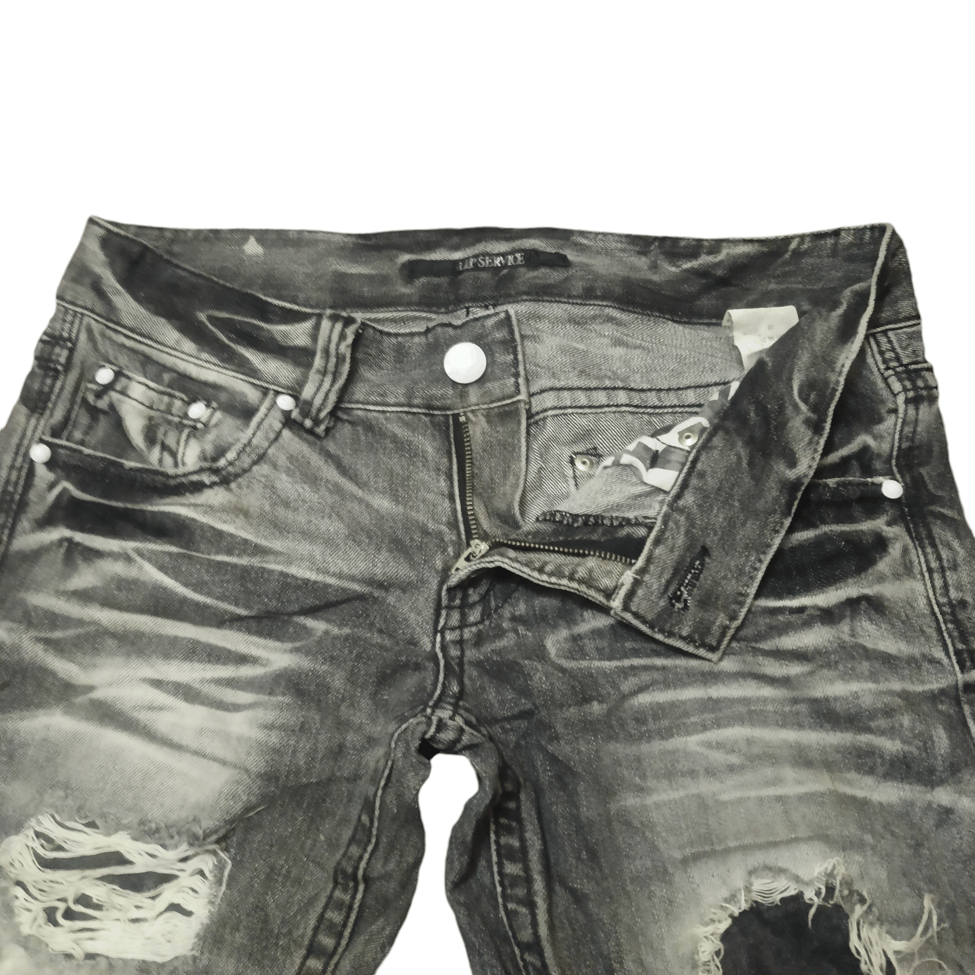 Lip Service Sick 90s Lip Service Polkadot Flared design distressed jeans Size US 32 / EU 48 - 3 Thumbnail