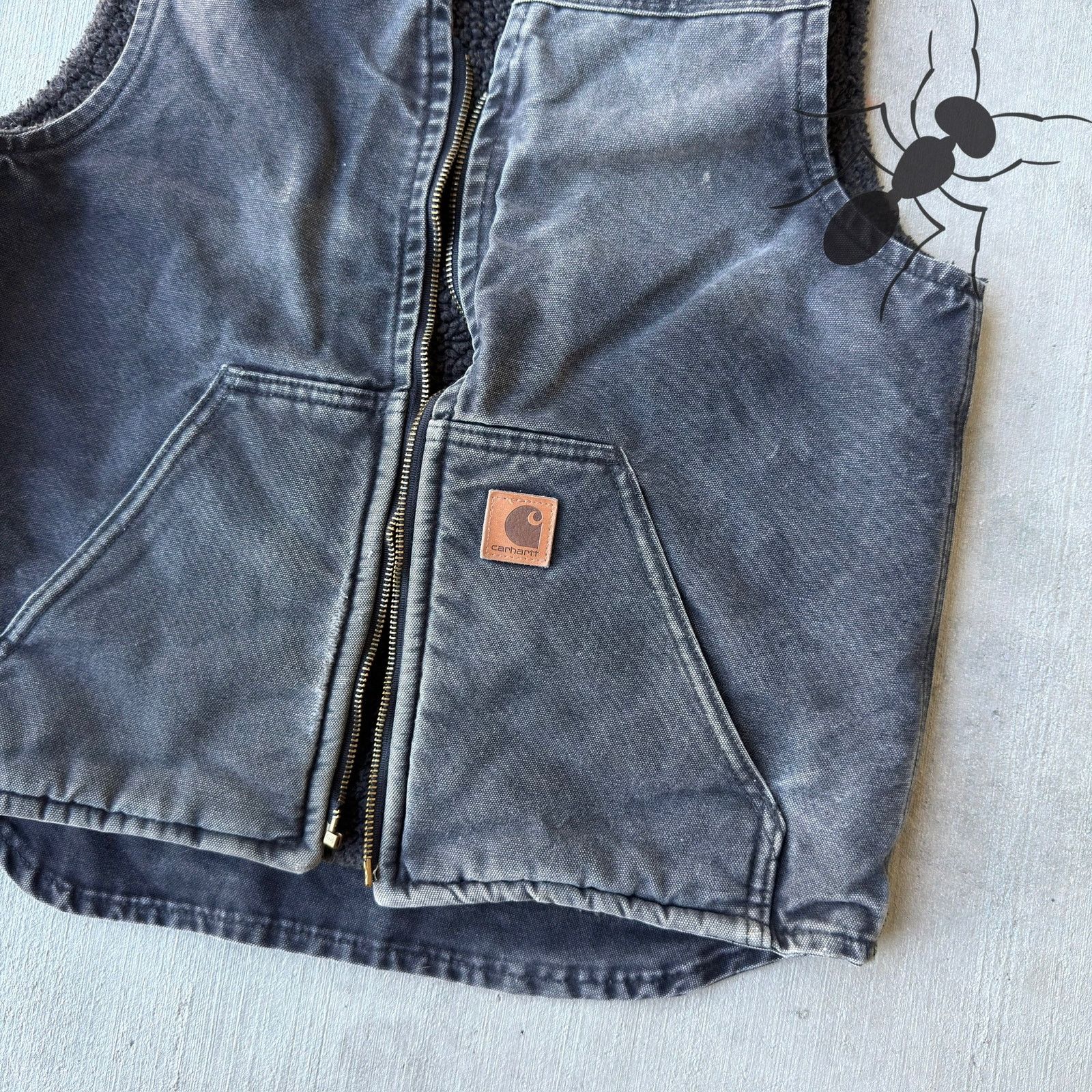 Carhartt × Vintage Carhartt V26 BLK faded black work wear vest Size US S / EU 44-46 / 1 - 2 Thumbnail