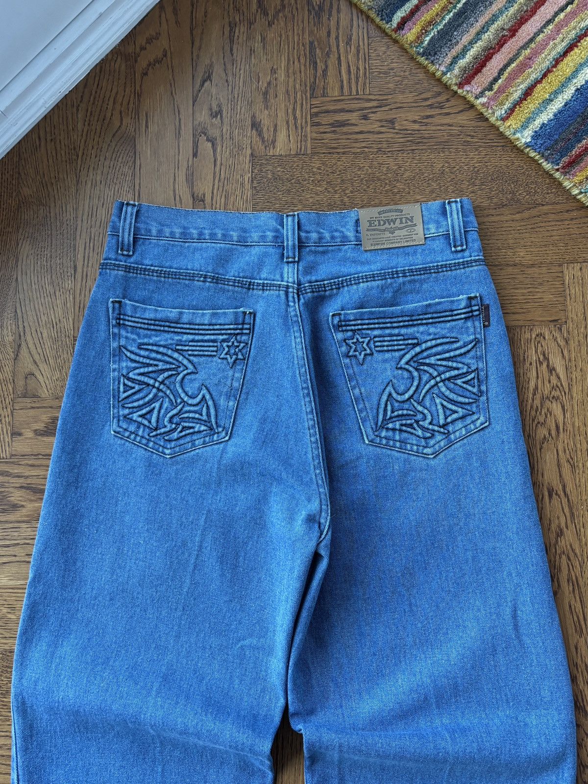 Edwin Vintage Edwin Jeans by Infiniti 1990s 3D Embroidered Size US 33 - 1 Thumbnail