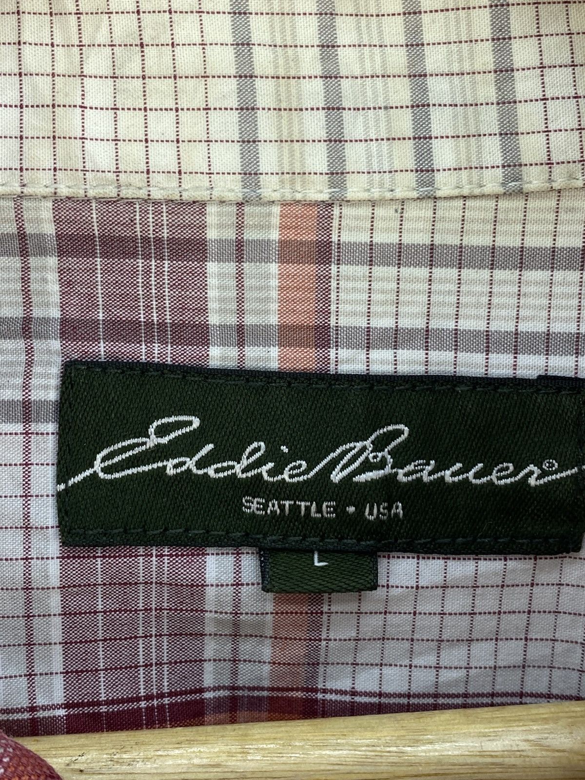 Eddie Bauer Eddie Bauer Plaid Check Zipper Jacket Short Sleeve Size US L / EU 52-54 / 3 - 9 Thumbnail