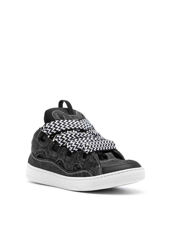 Lanvin oc11z0426 Lace Up Sneakers in Black Size US 8 / EU 41 - 4 Thumbnail
