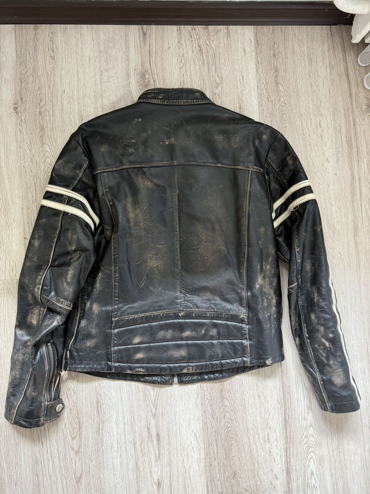 Energie Energie Distressed Leather Biker Jacket Y2K Moto Archive Size US L / EU 52-54 / 3 - 14 Thumbnail