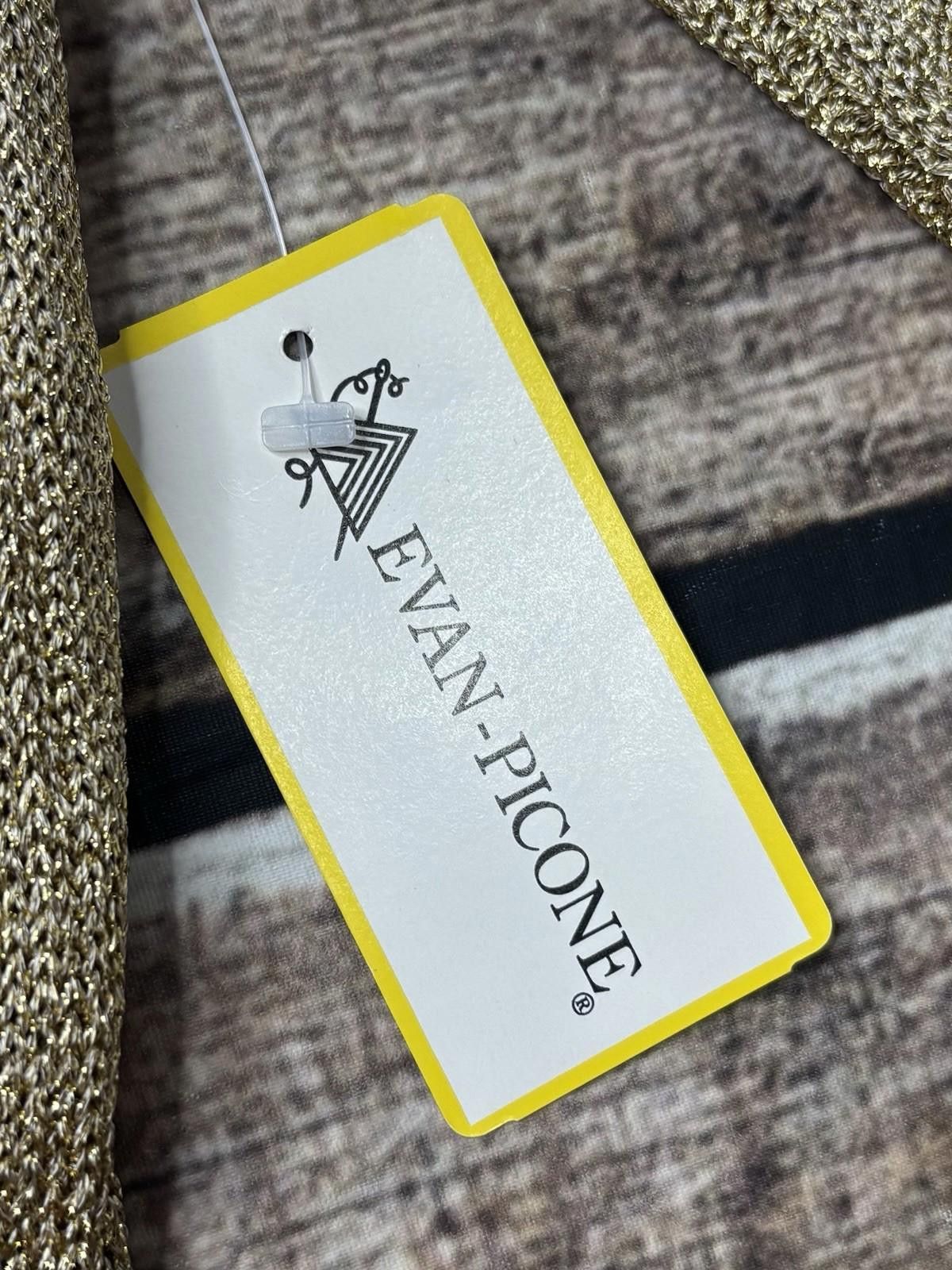 Evan Picone Evan Picone Sweater Womens Large Metallic Gold Cable Knit Size L / US 10 / IT 46 - 6 Thumbnail