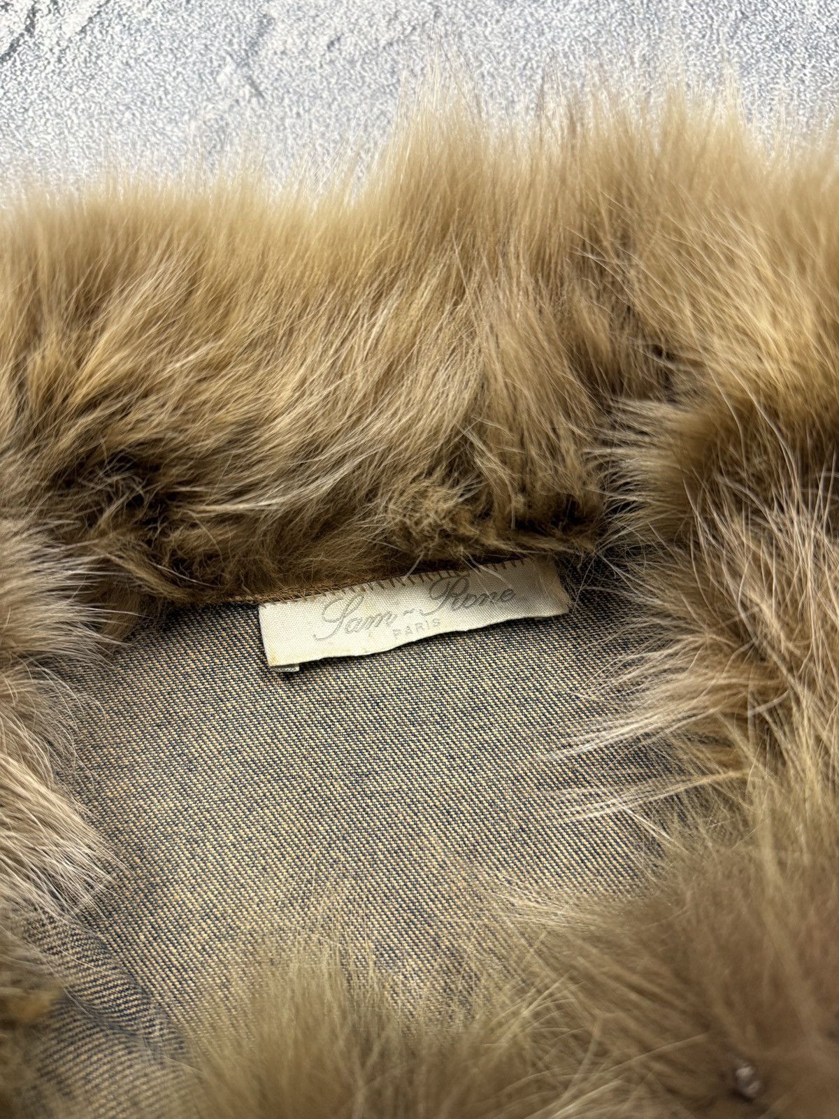 If Six Was Nine Y2K Paris Denim Jacket with Fluffy Fur Size M / US 6-8 / IT 42-44 - 10 Thumbnail