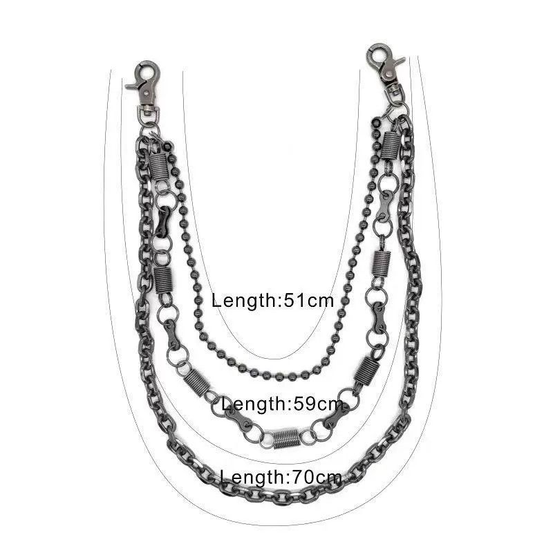 Vintage Retro hip-hop punk style jeans waist chain Size ONE SIZE - 5 Thumbnail