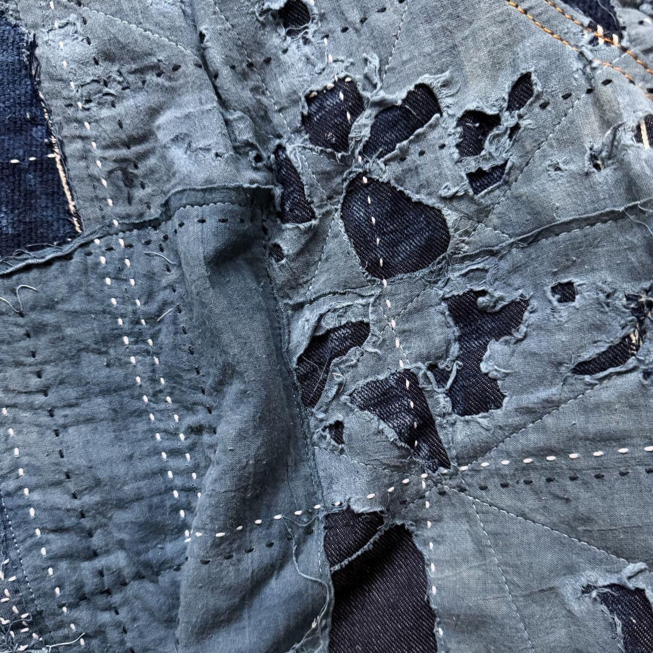 Kapital Indigo Boro Sashiko Denim Jacket Size US M / EU 48-50 / 2 - 6 Thumbnail