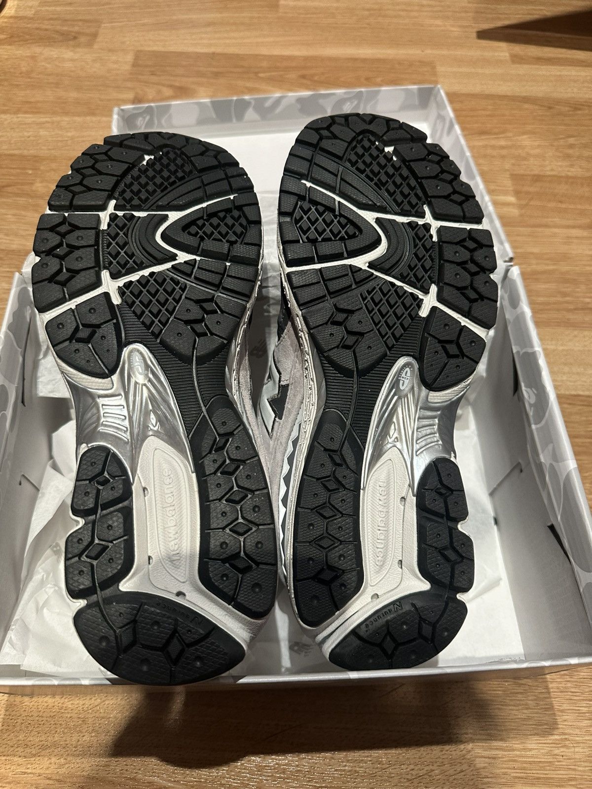 Bape × New Balance BAPE x New Balance 2002R Grey Camo Size Mens UK 9 M2002RBG Size US 9.5 / EU 42-43 - 12 Thumbnail