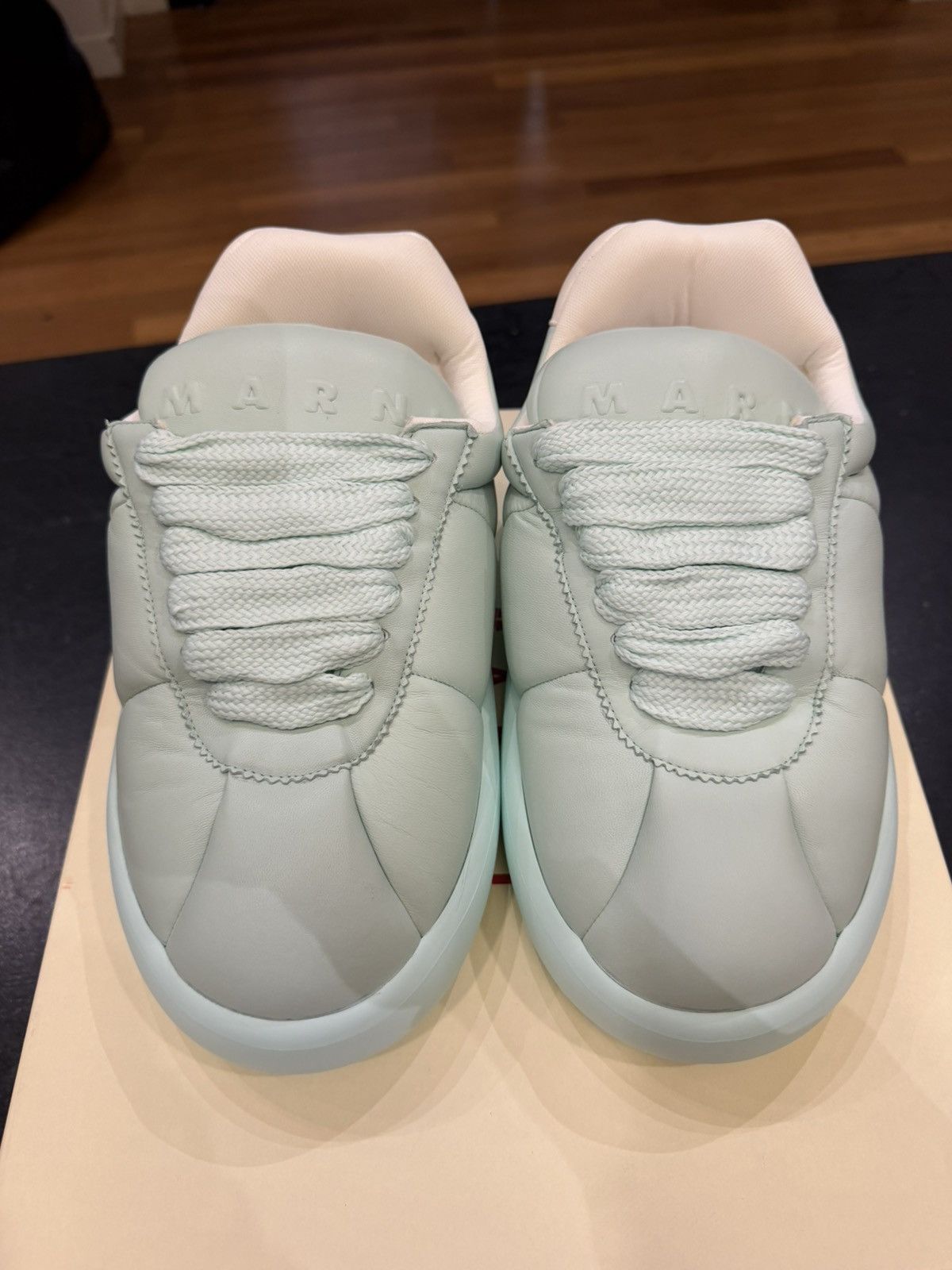 Marni Marni Bigfoot Leather Sneakers - Light Blue Size US 8 / EU 41 - 4 Thumbnail