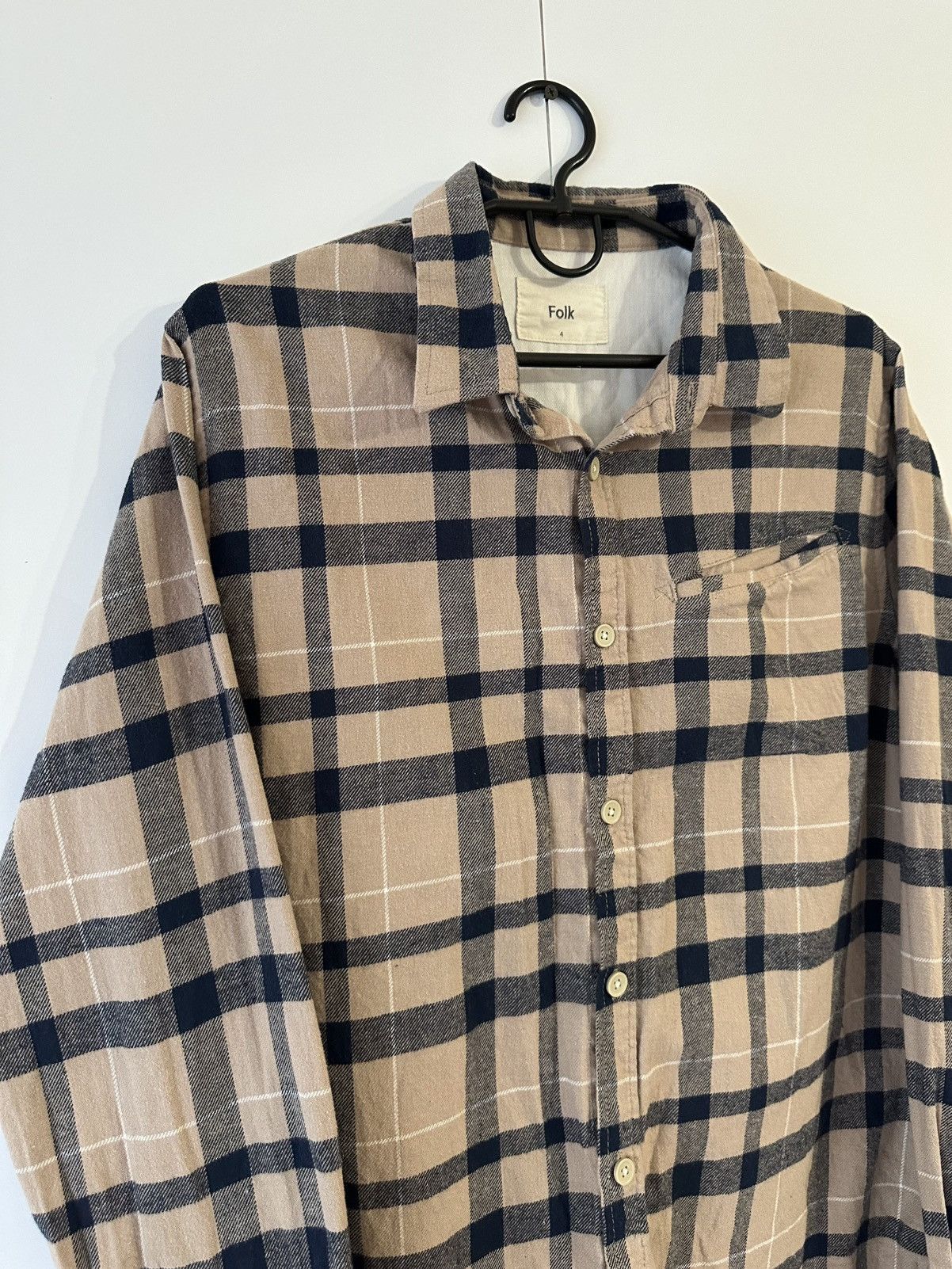 Folk Folk Classic Casual Cotton Plaid Flannel Shirt Button Up Size US M / EU 48-50 / 2 - 2 Thumbnail