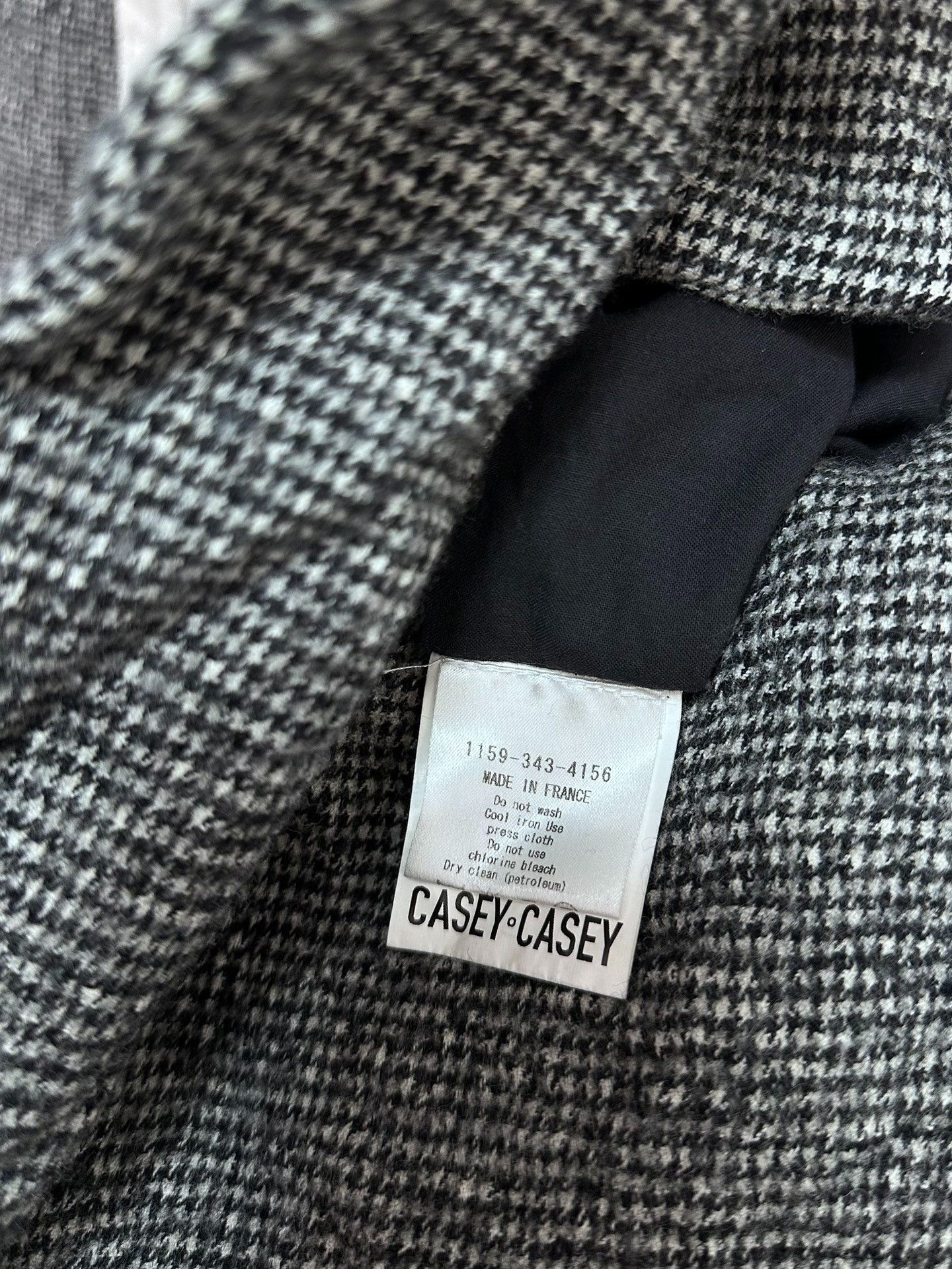 Casey Casey Casey Casey Felted Wool Houndstooth Coat Size US S / EU 44-46 / 1 - 8 Thumbnail