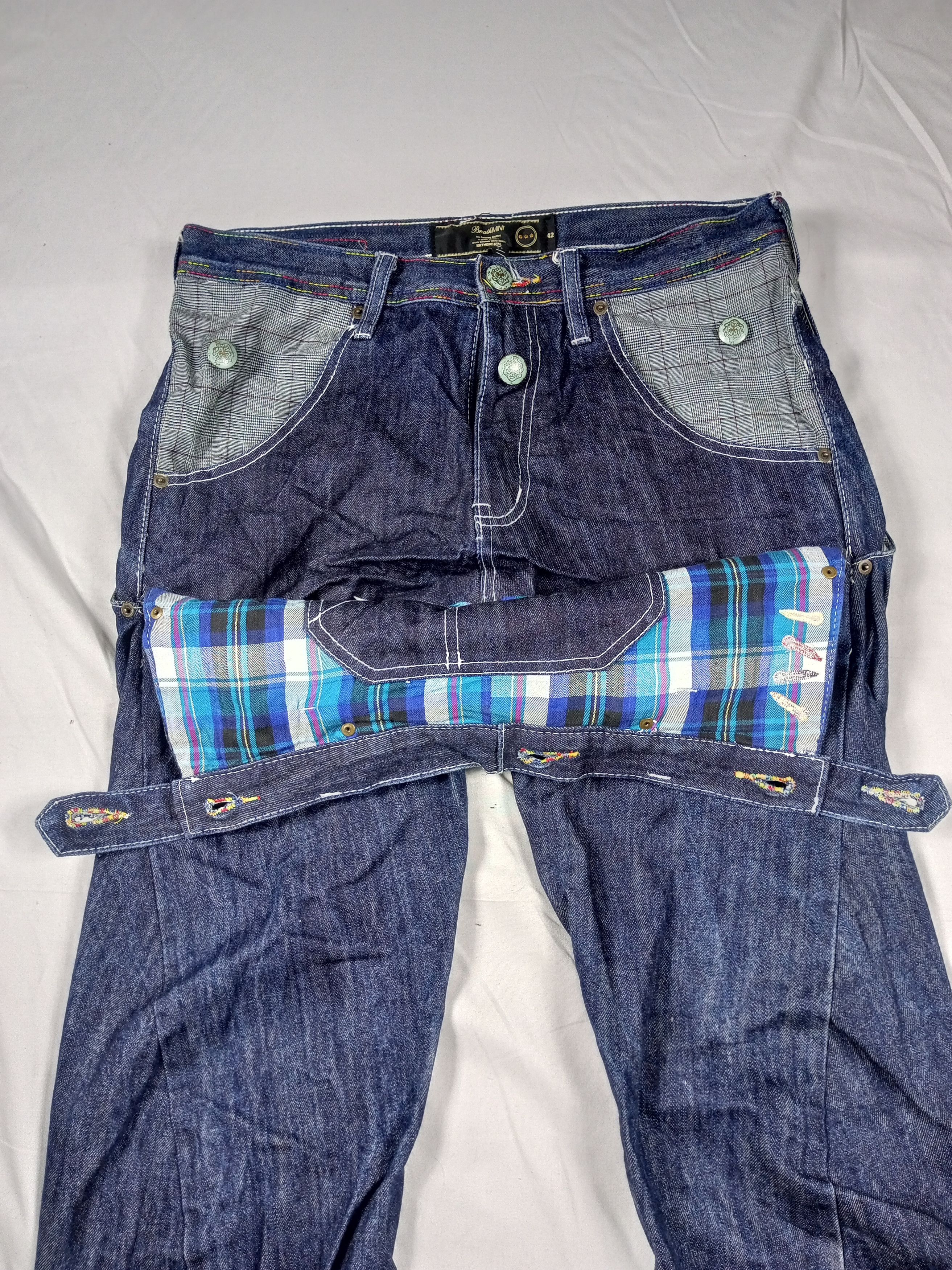 Japanese Brand BreathMINT Double Waist Japan Raw Denim Y2K Size US 32 / EU 48 - 20 Thumbnail
