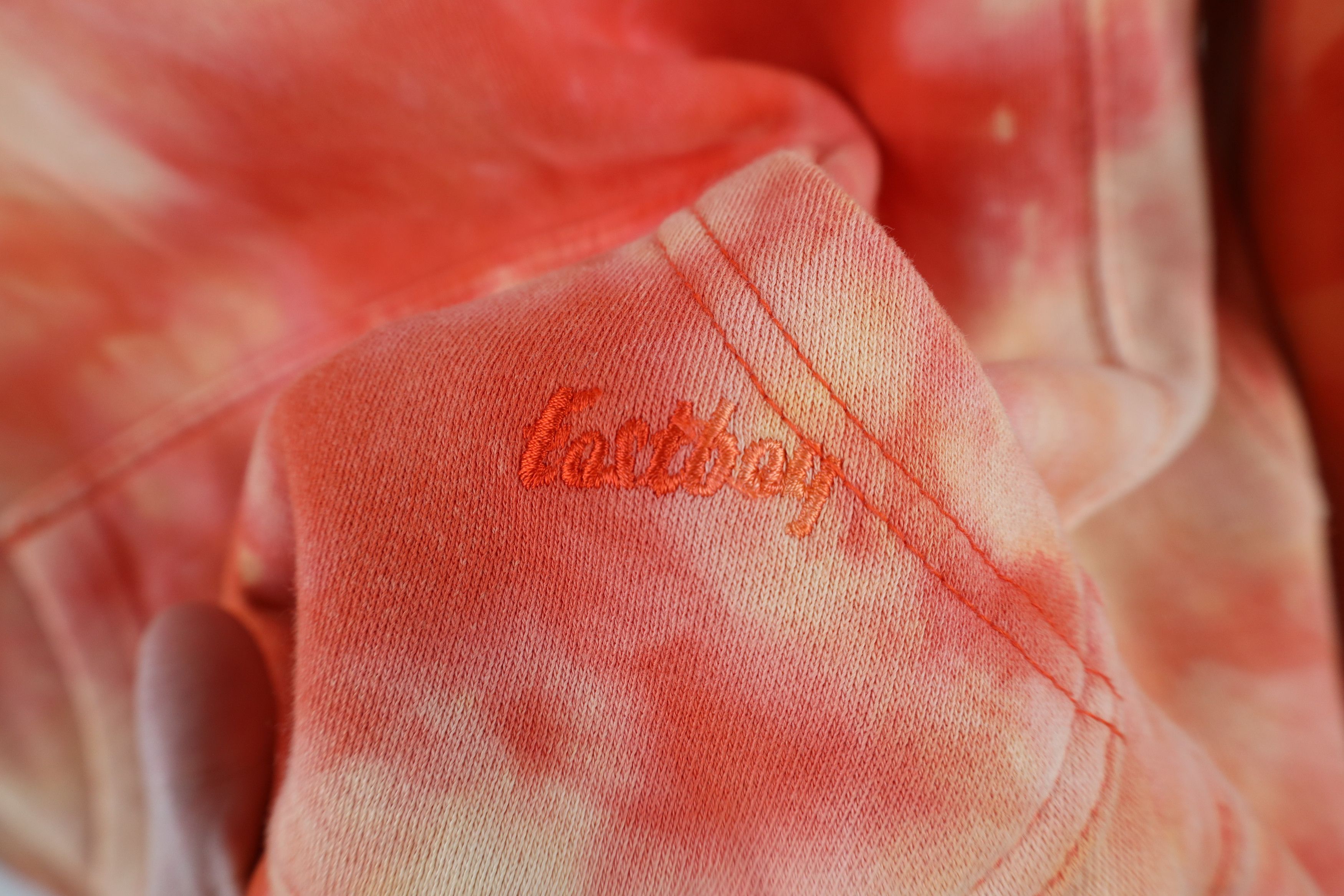 Vintage Vintage Streetwear Blank Acid Wash Hoodie Sweatshirt Orange Size US L / EU 52-54 / 3 - 4 Thumbnail