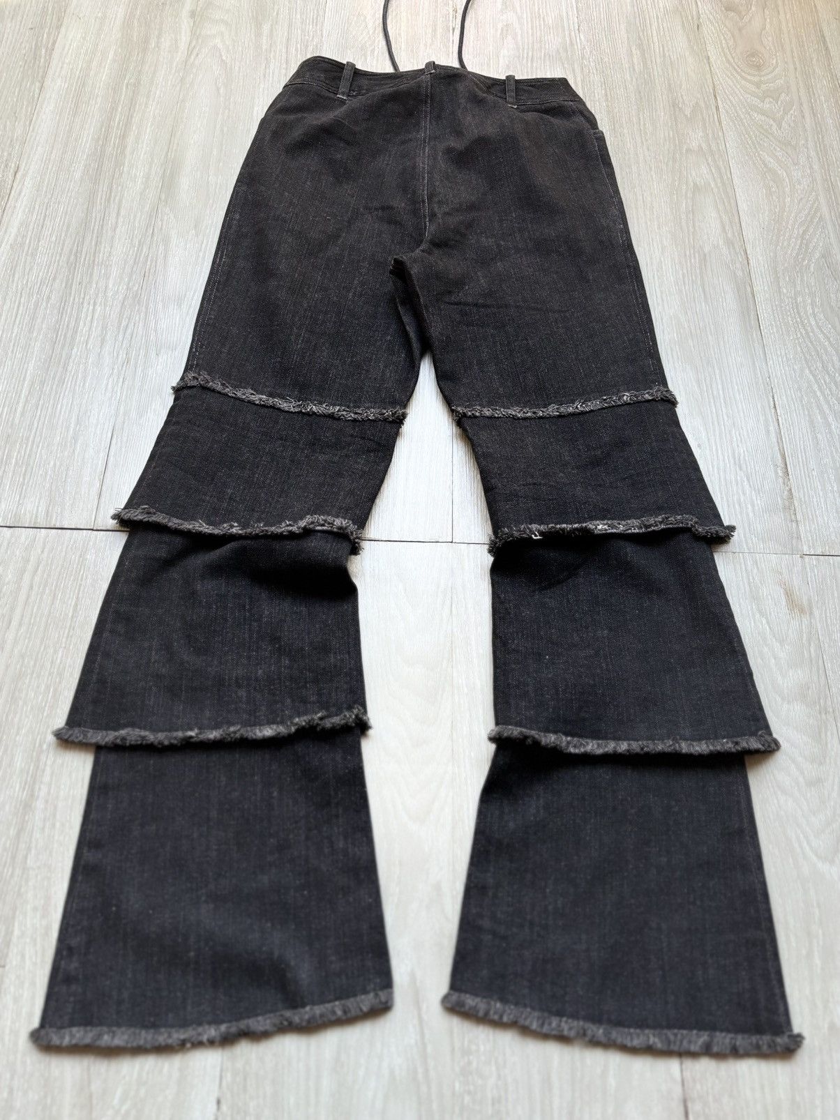 Japanese Brand lace-up flare jeans Size US 26 / EU 42 - 3 Thumbnail