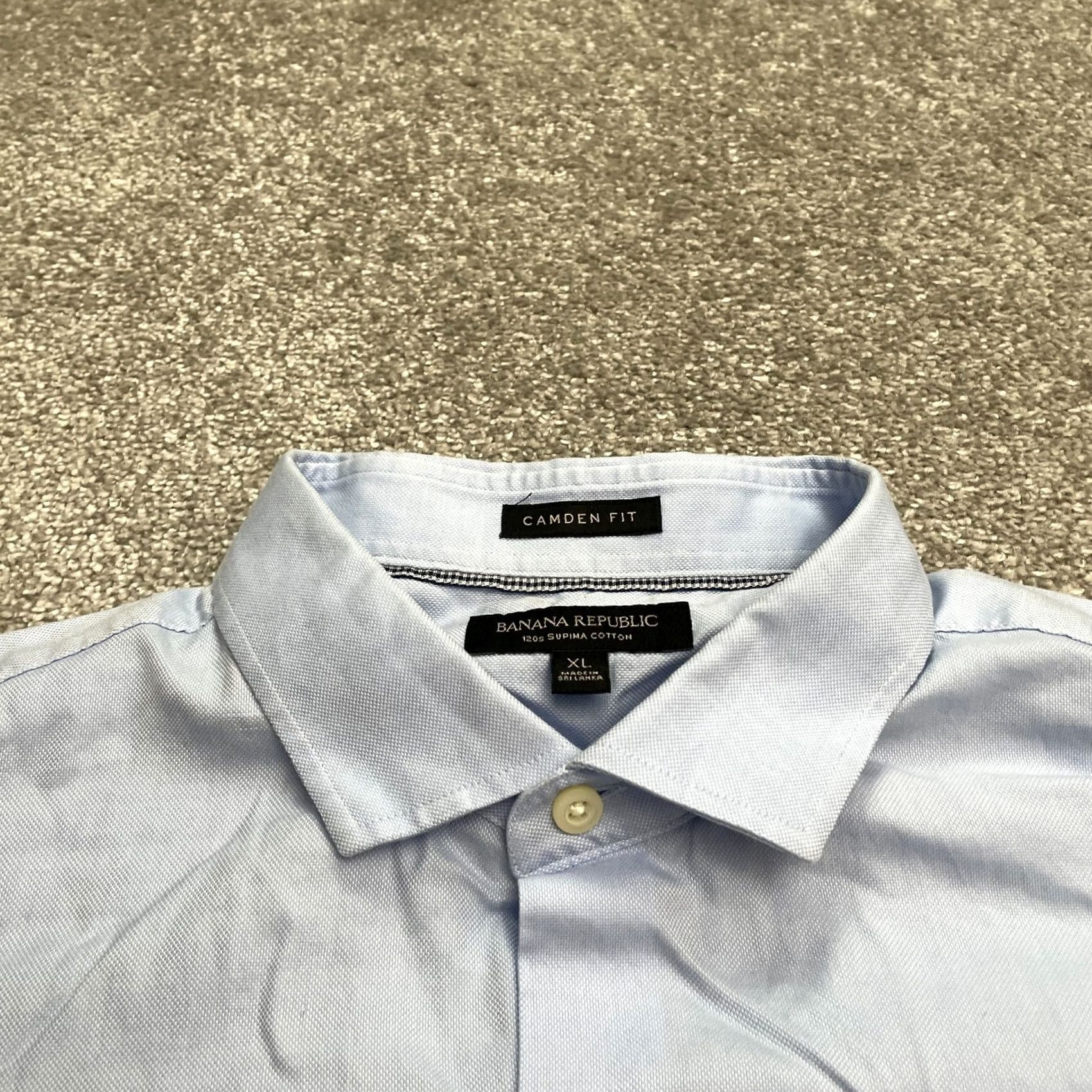 Banana Republic Banana Republic Dress Shirt Mens XL Light Blue Cotton Classic Work Size 46R - 3 Thumbnail