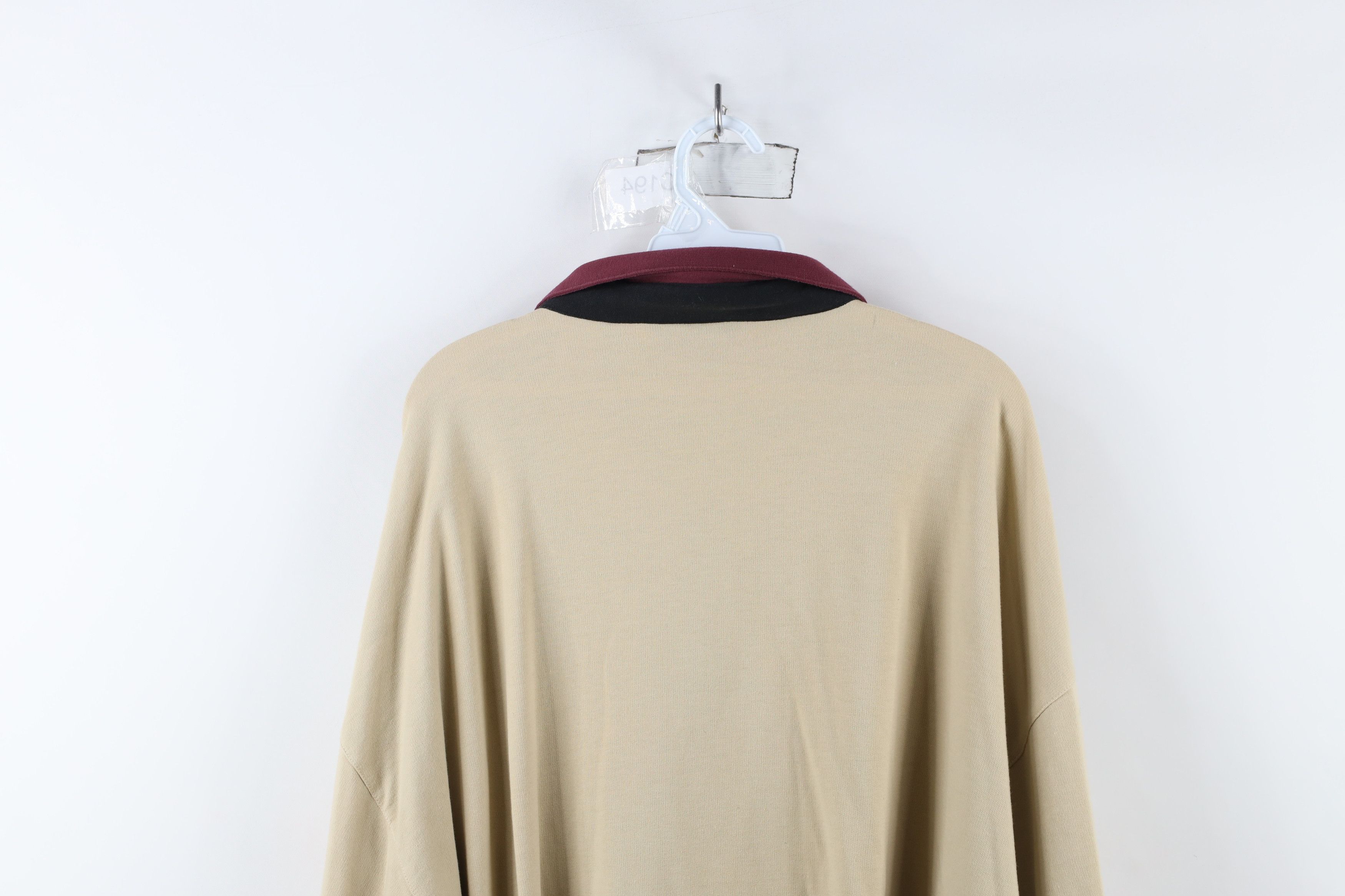 Vintage Vintage 90s Streetwear Block French Terry Collared Polo Size US XXL / EU 58 / 5 - 10 Thumbnail