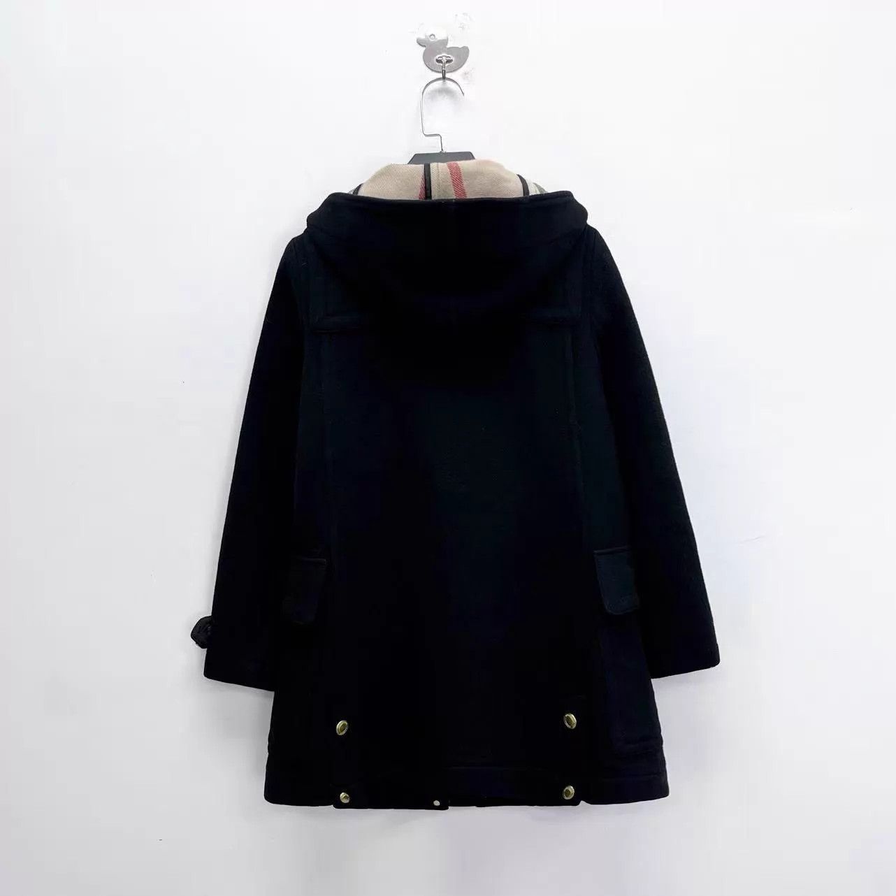 Burberry Burberry Black Hooded UK4 Horn Buttons Check Lined Size XS / US 0-2 / IT 36-38 - 2 Thumbnail