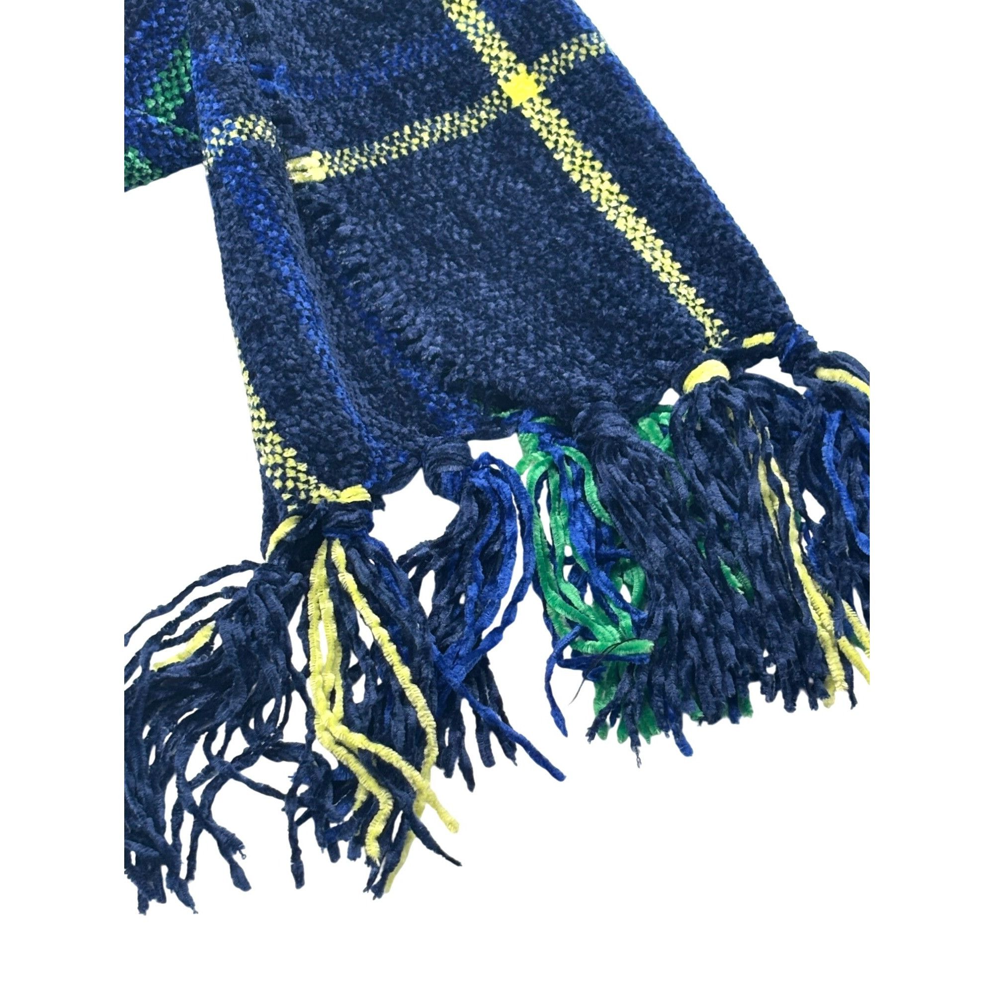 Charter Club Charter Club Women's Chenille Square-Plaid Scarf, Blue Size ONE SIZE - 8 Thumbnail
