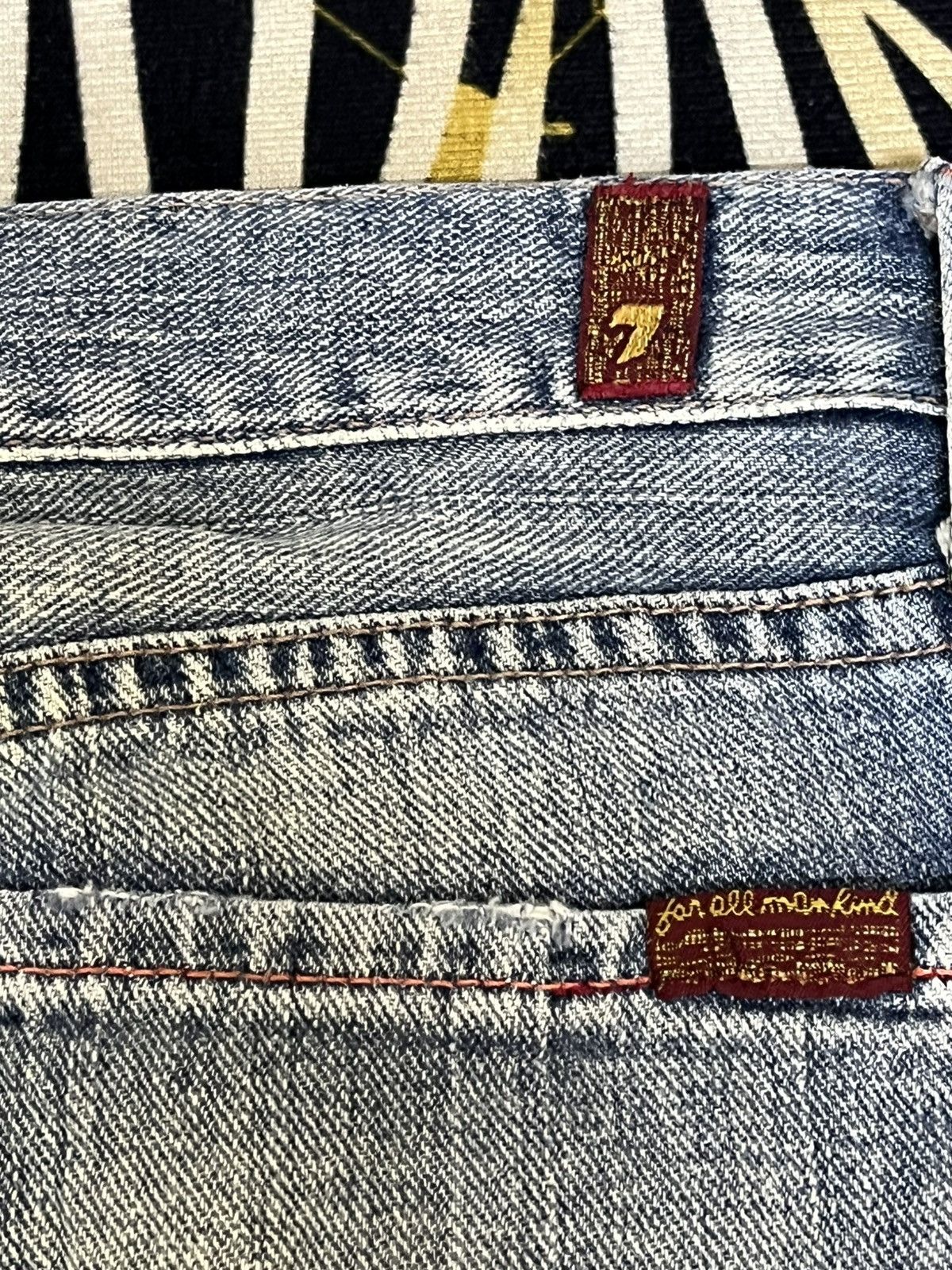 7 For All Mankind Vintage 7 For All Mankind Flare Faded Denim Size US 32 / EU 48 - 11 Thumbnail