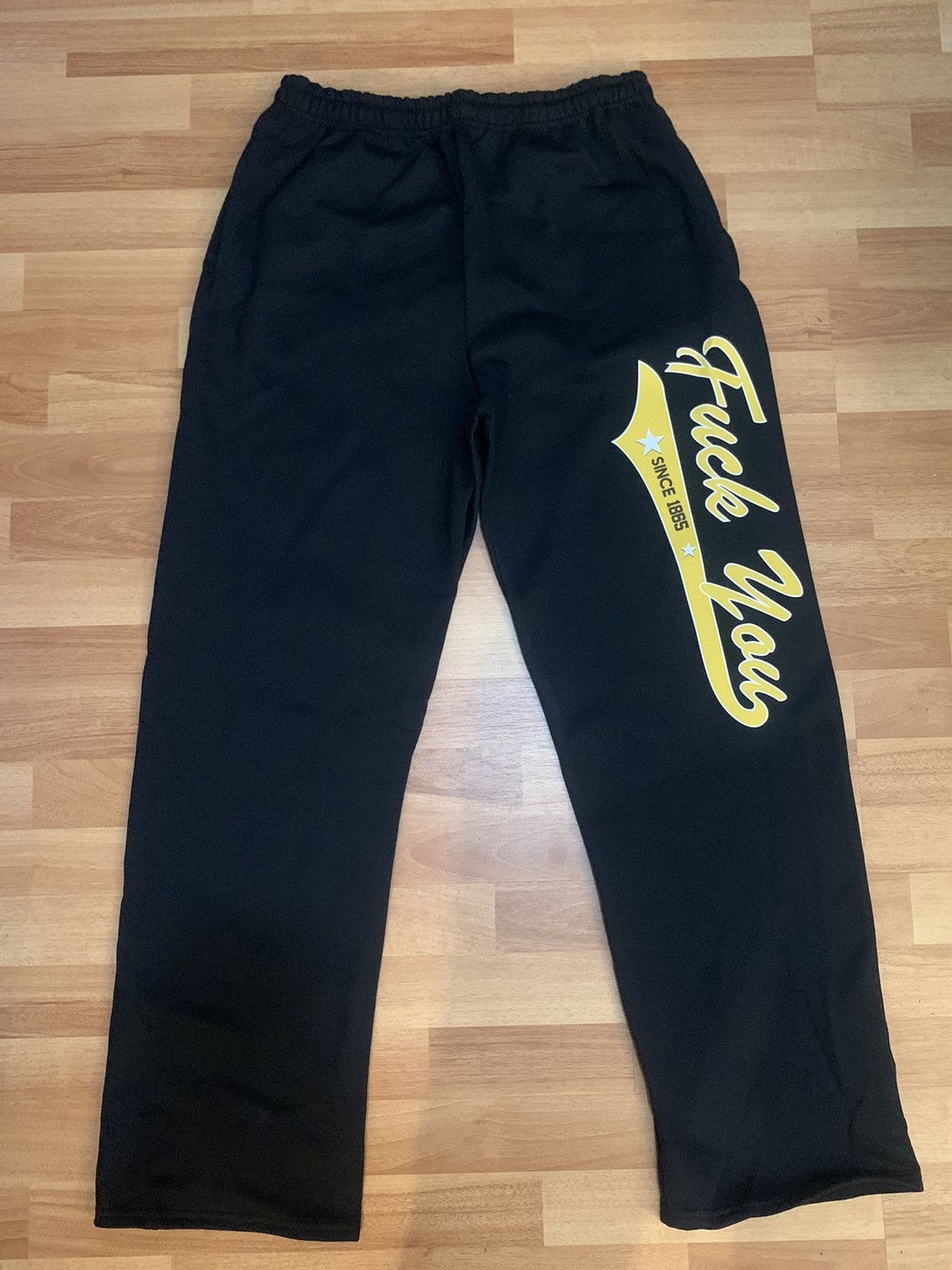 Black Fuck You Varsity Sweatpants