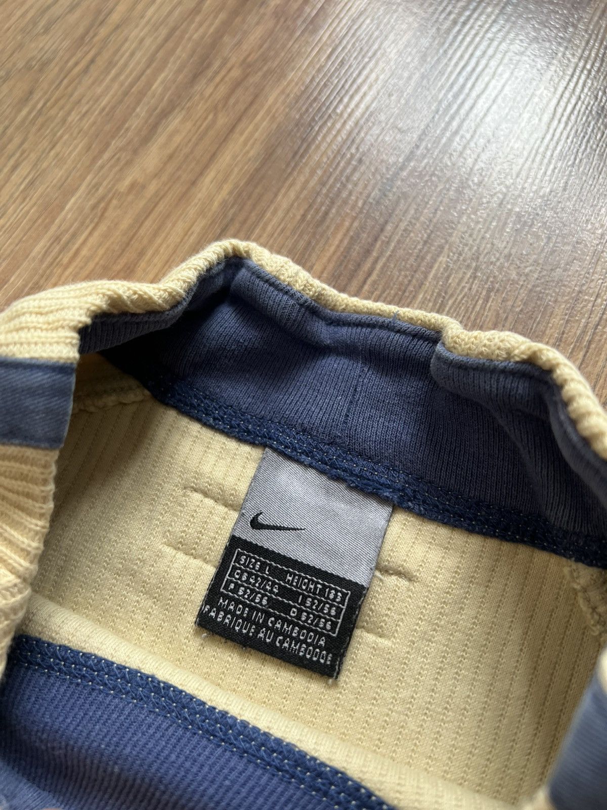 Nike Nike Beige Ribbed Crewneck Size US L / EU 52-54 / 3 - 6 Thumbnail