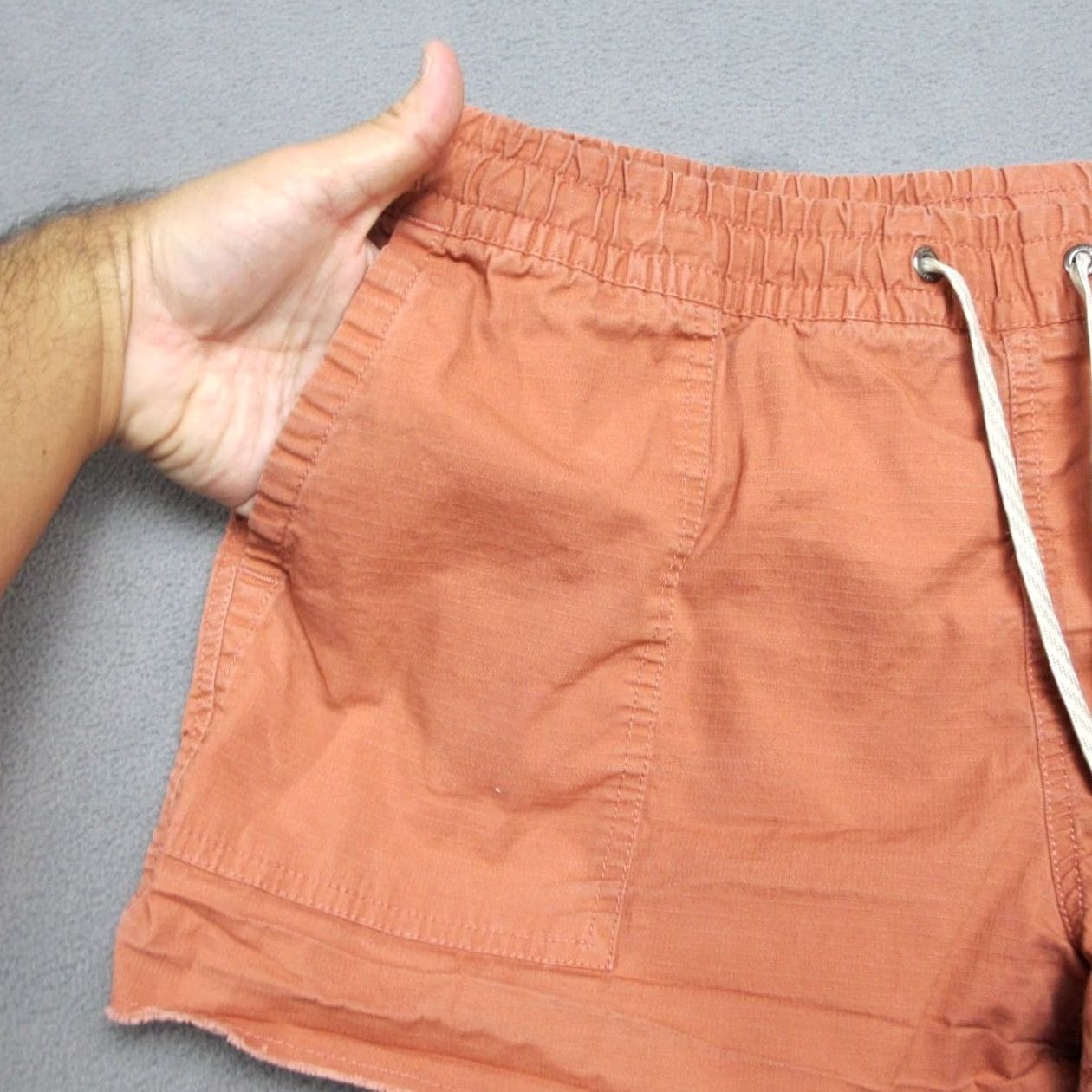Vuori Vuori Shorts Womens Large Orange Ripstop Raw Hem Everyday Utility Beach Pockets Size 36" / US 14 / IT 50 - 2 Thumbnail