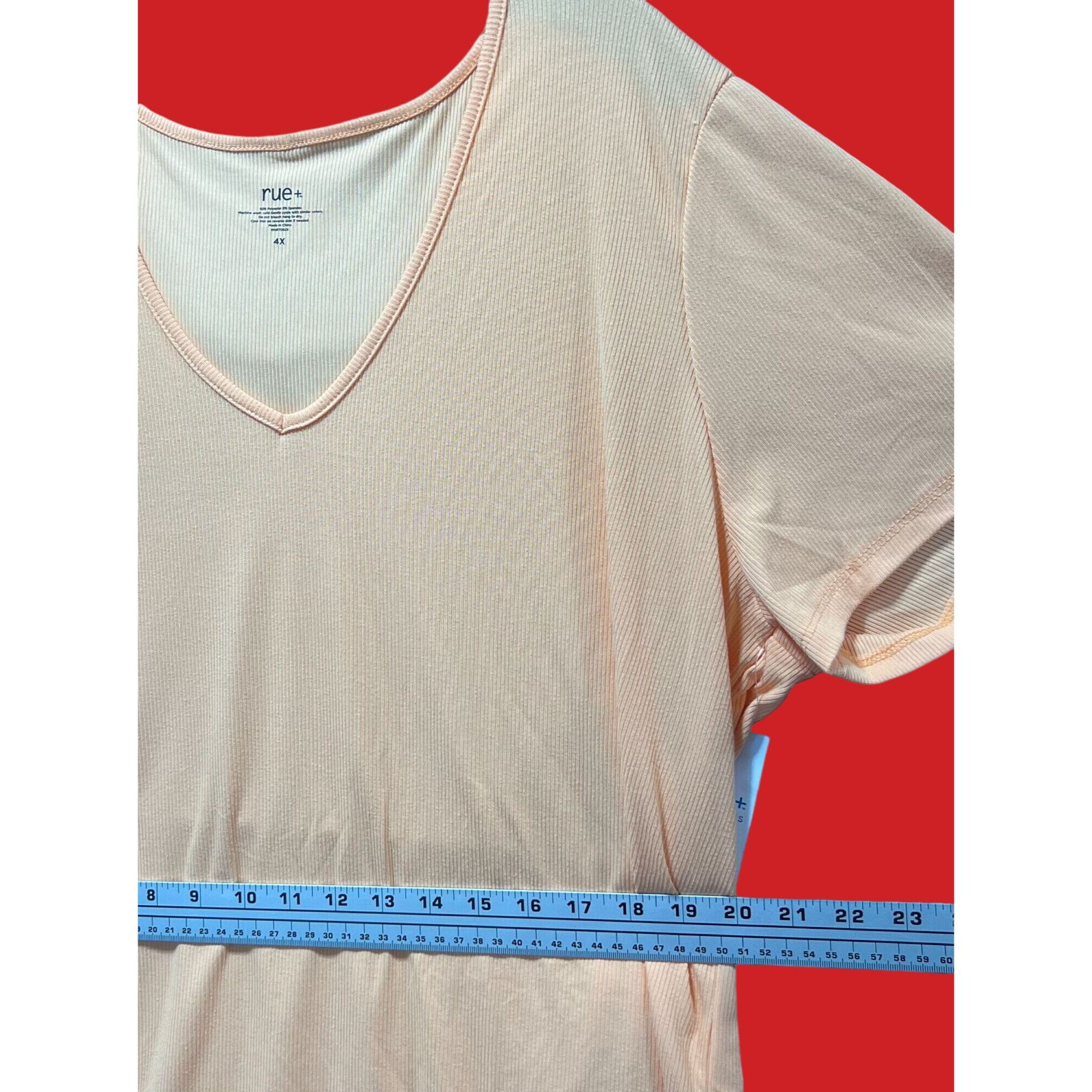 Other Rue + - Women's Short Sleeve T-Shirt - Orange - 4X Size 4XL / US 24-26 - 4 Thumbnail