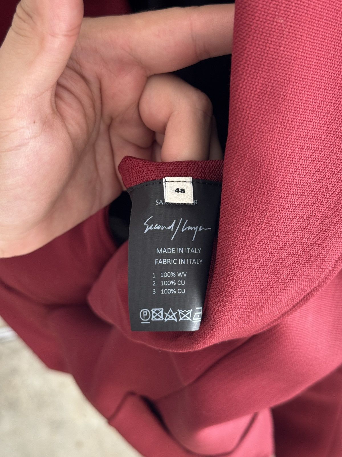 Second/Layer Throwing Fits Collab Wine Red Blazer Size 48R - 4 Thumbnail
