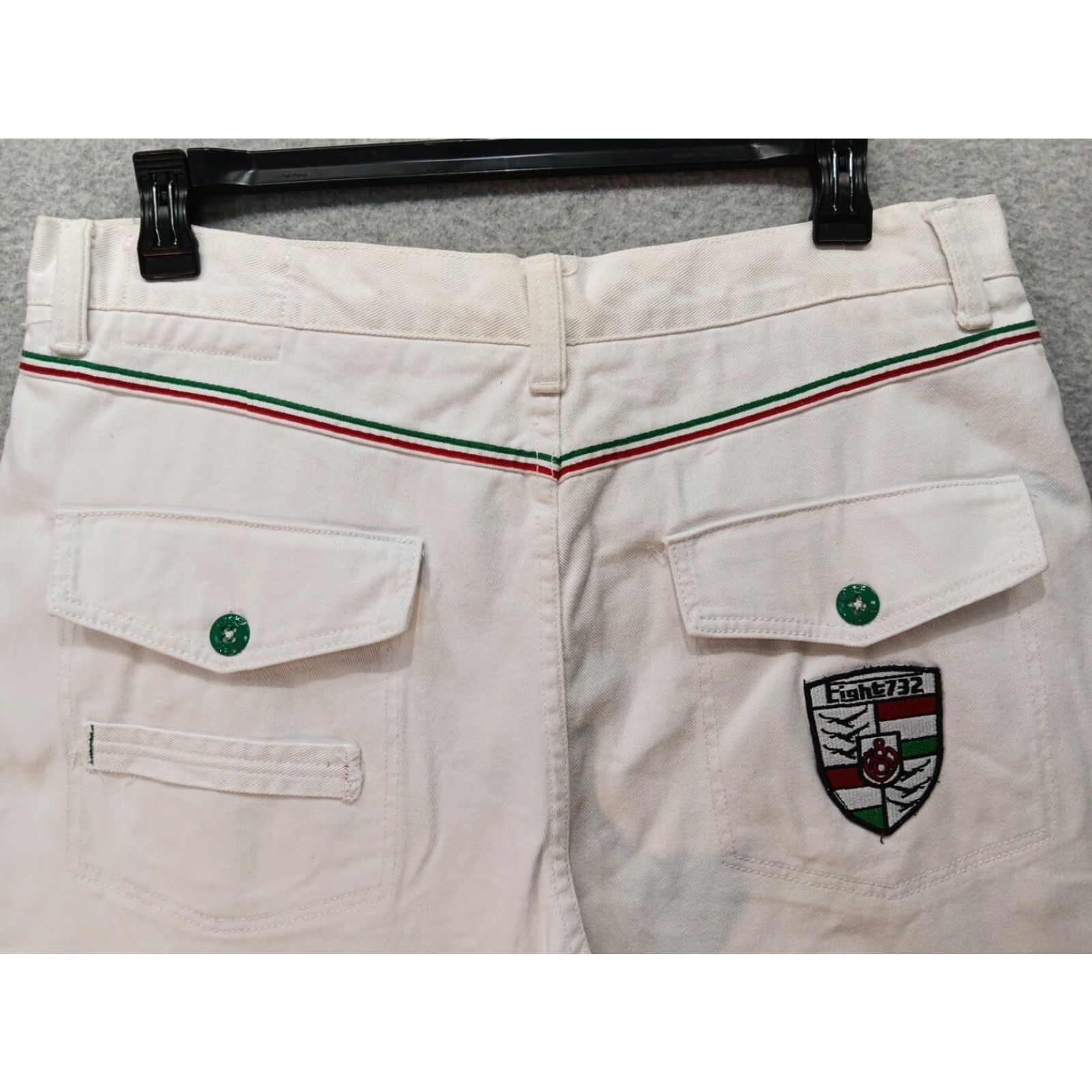 Vintage Eight 732 Shorts Jeans Men's 38 × 13.5 White Denim Baggy Skater Streetwear Size US 38 / EU 54 - 3 Thumbnail