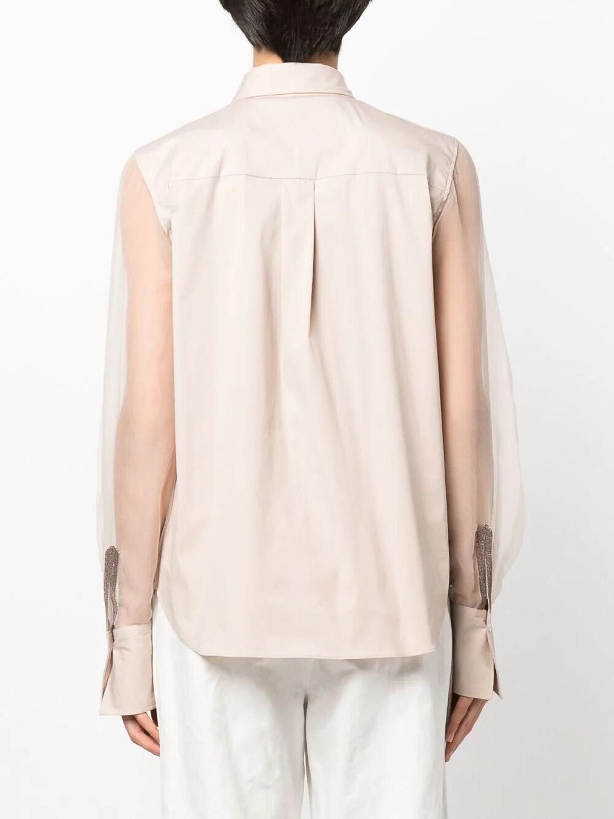 Brunello Cucinelli o1y0725 Shirt in Sand Size S / US 4 / IT 40 - 4 Thumbnail