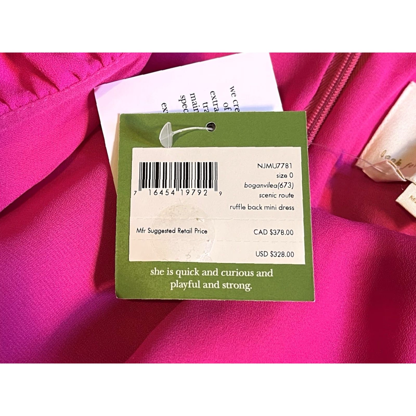 Vintage kate spade new york Dress Mini Ruffle Back Women’s 0 Pink Sleeveless Round Neck Pullover Party/Cocktail Short Vintage No Women Size XS / US 0-2 / IT 36-38 - 7 Thumbnail