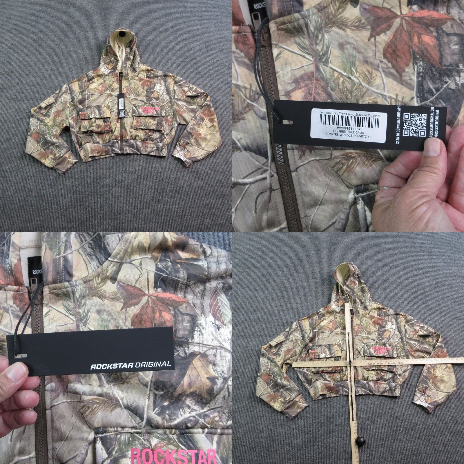 Vintage VINTAGE Rockstar Original Tracksuit Set Womens XL Tree Camo Hoodie Pants Unhemmed NWT Size XL / US 12-14 / IT 48-50 - 9 Thumbnail