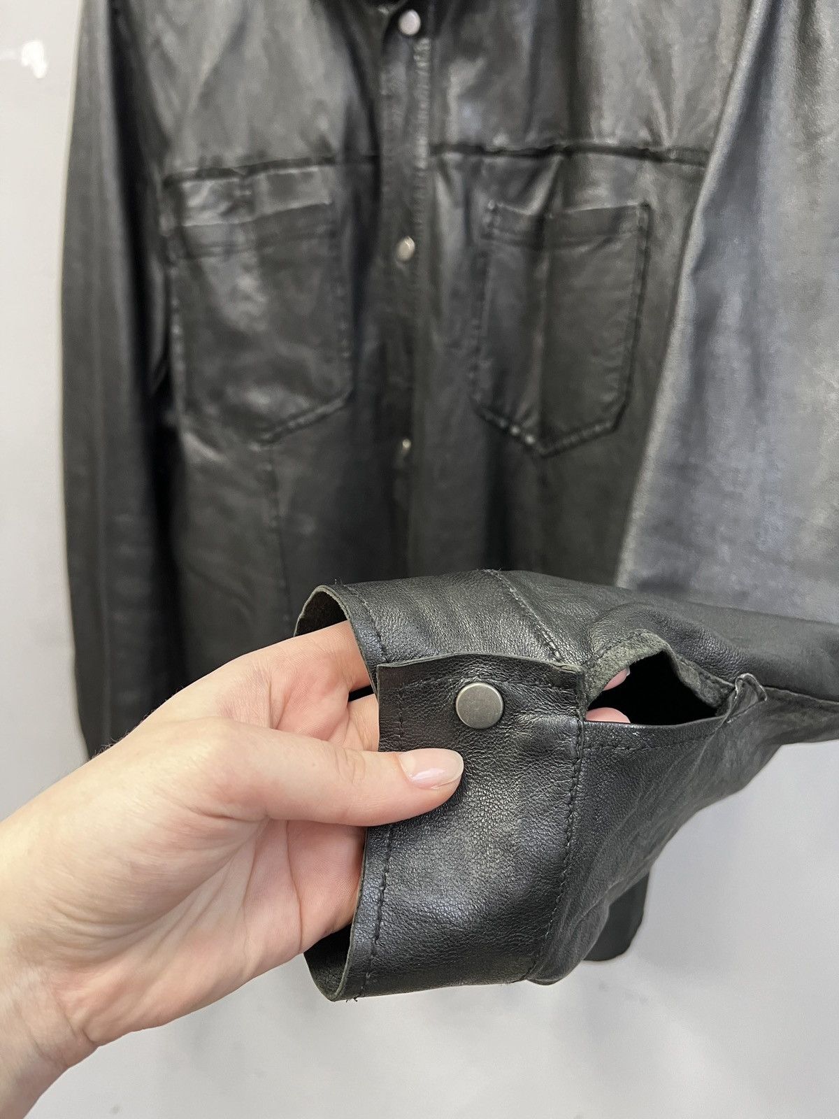 Other Reversible leather jacket y2k button up rick owens style Size US M / EU 48-50 / 2 - 6 Thumbnail