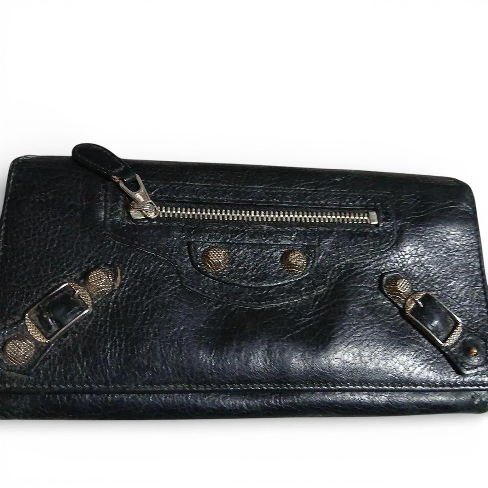 Balenciaga Balenciaga - Black Leather Zip Wallet Size ONE SIZE - 2 Thumbnail