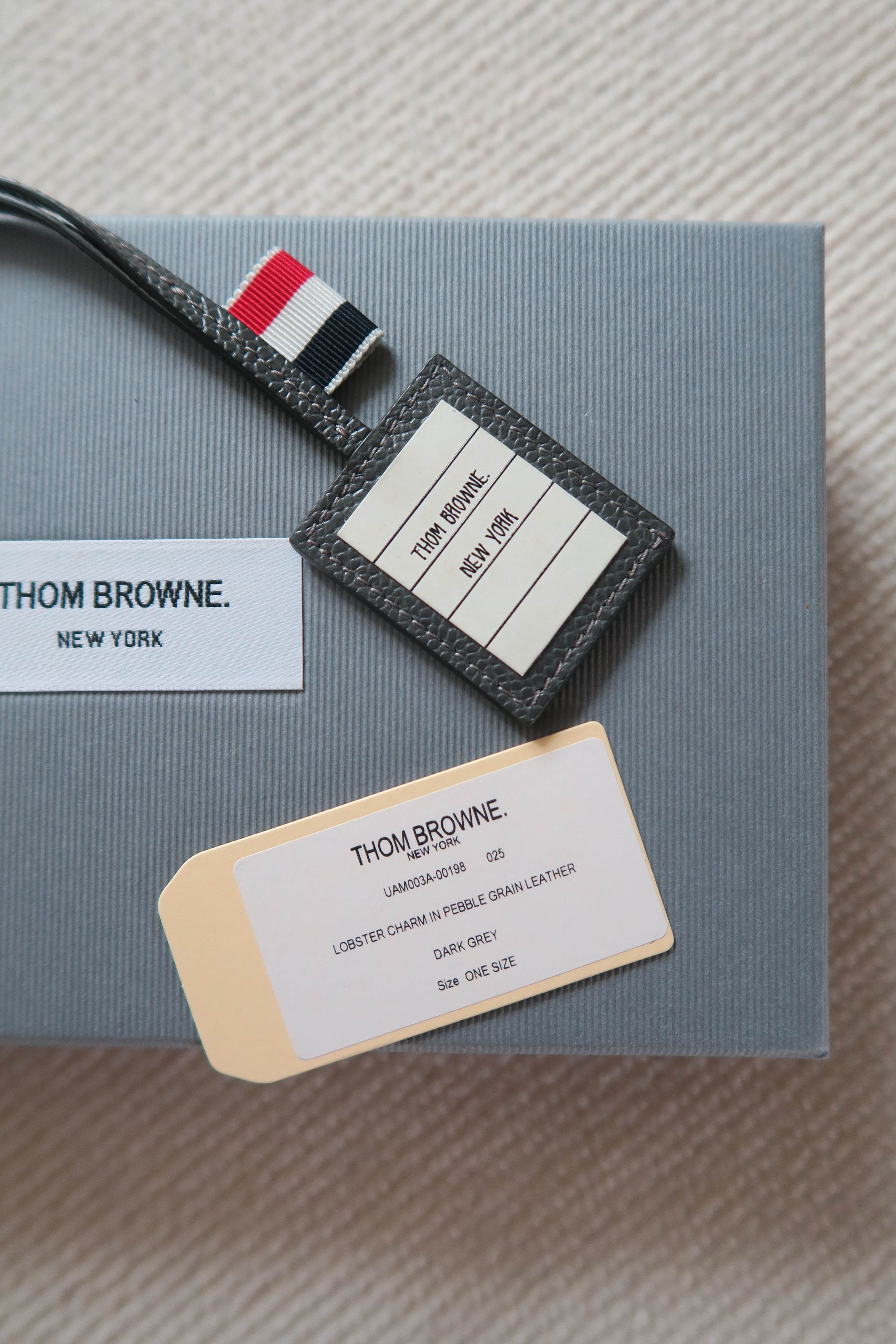 Thom Browne Thom Browne Pebble Grain Leather 4-Bar Label Key Ring Size ONE SIZE - 4 Thumbnail