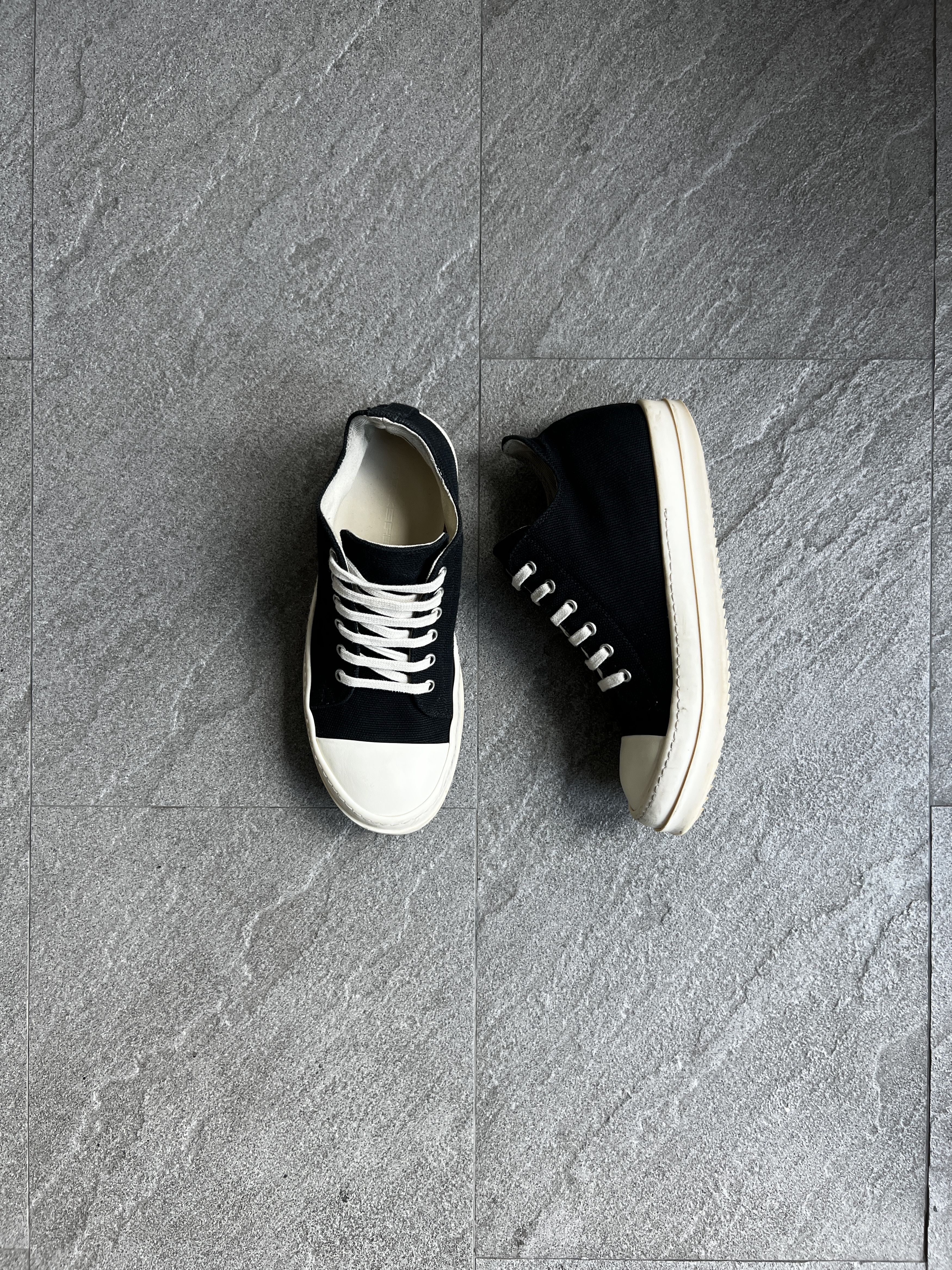 Rick Owens Drkshdw Rick Owens DRKSHDW Low Ramones Canvas EU40 Size US 7 / EU 40 - 3 Thumbnail