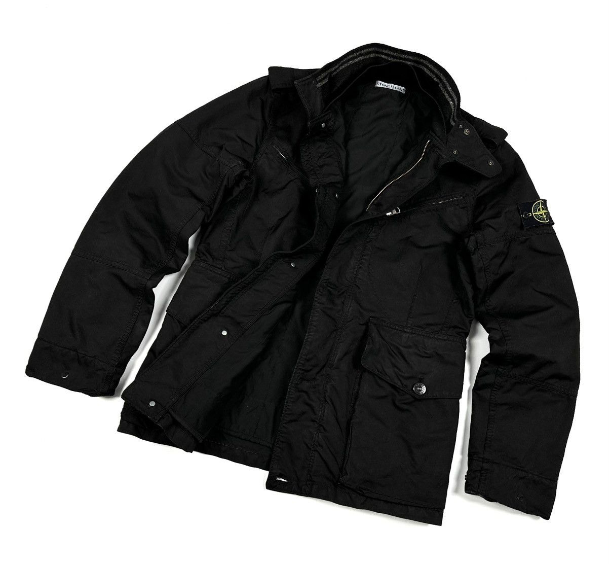 Stone Island × Vintage Vintage 2009 STONE ISLAND DAVID TC Logo Black Casual Jacket Size US L / EU 52-54 / 3 - 1 Thumbnail